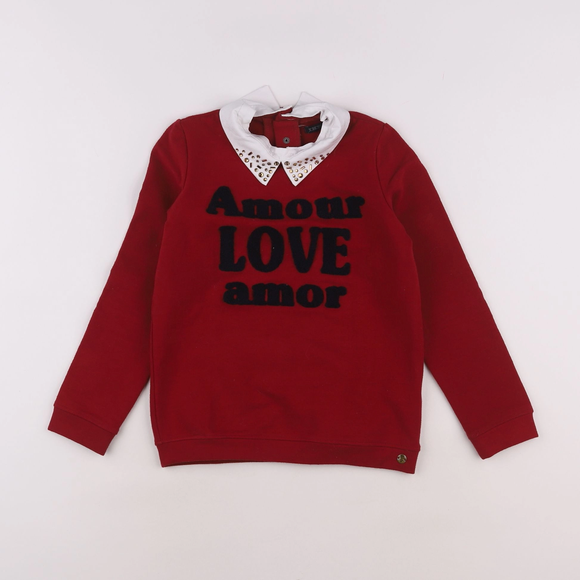 IKKS - sweat rouge - 8 ans