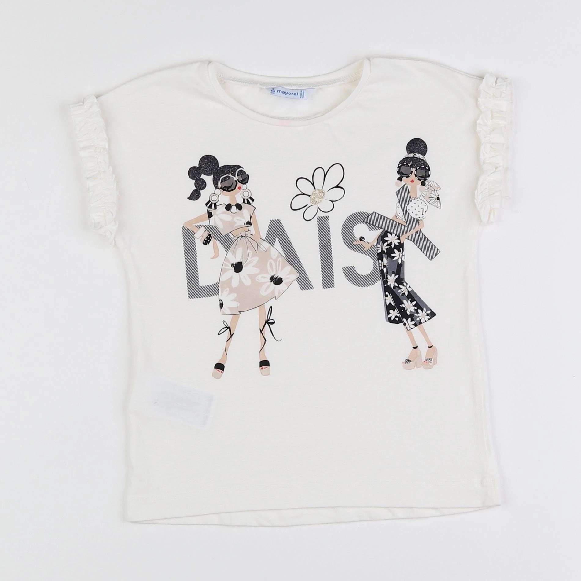 Mayoral - tee-shirt blanc - 5 ans