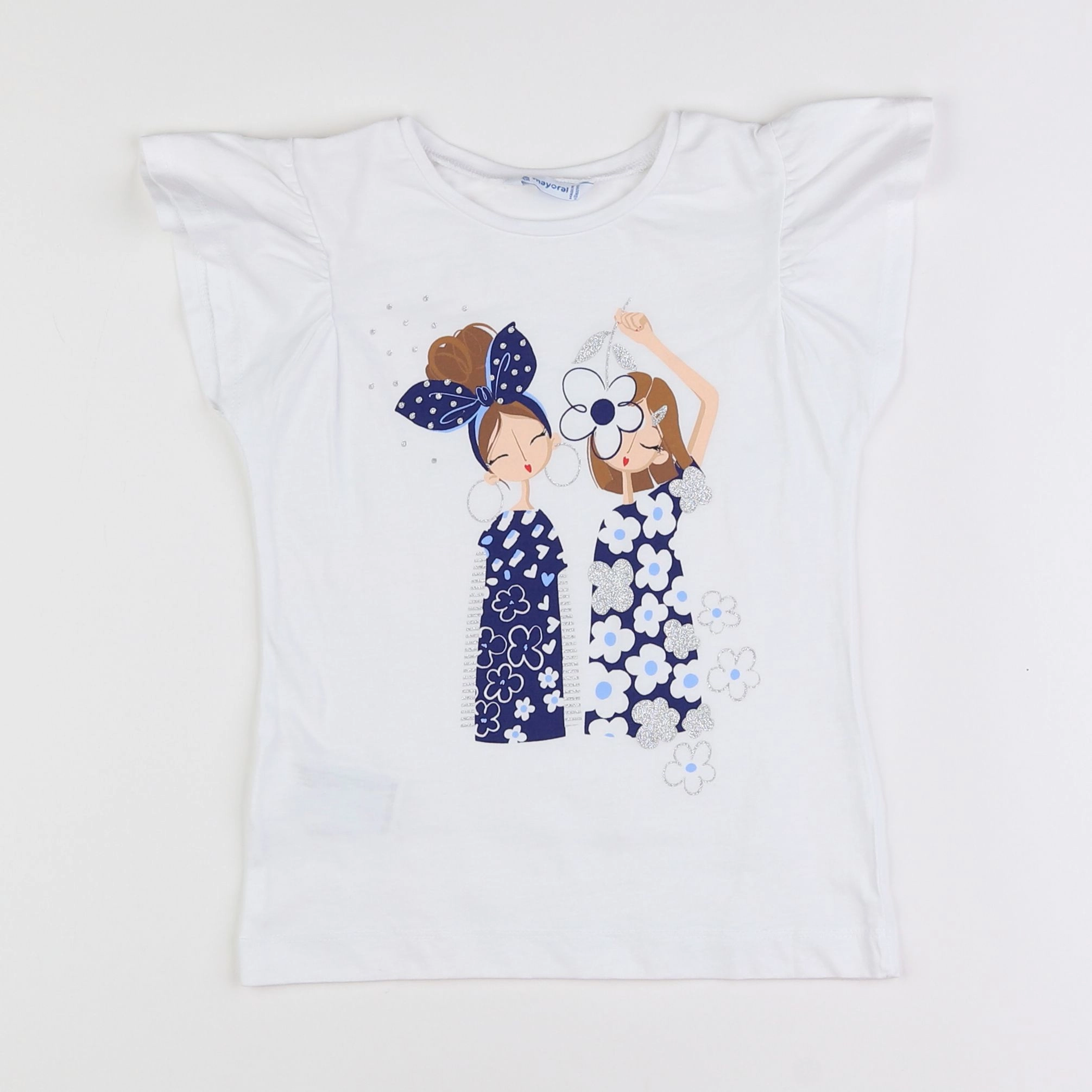 Mayoral - tee-shirt blanc - 6 ans