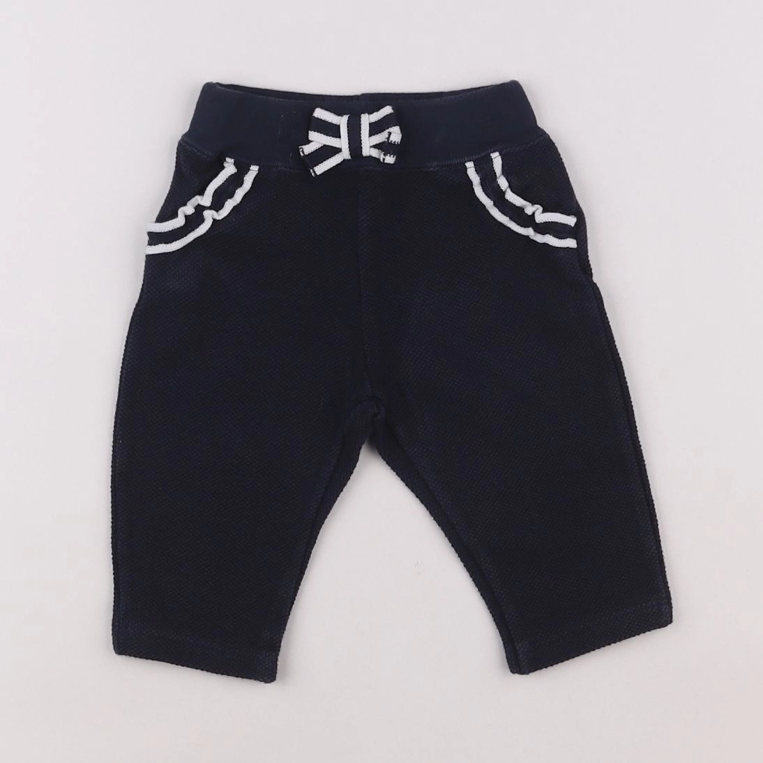 Petit Bateau - pantalon bleu - 6 mois