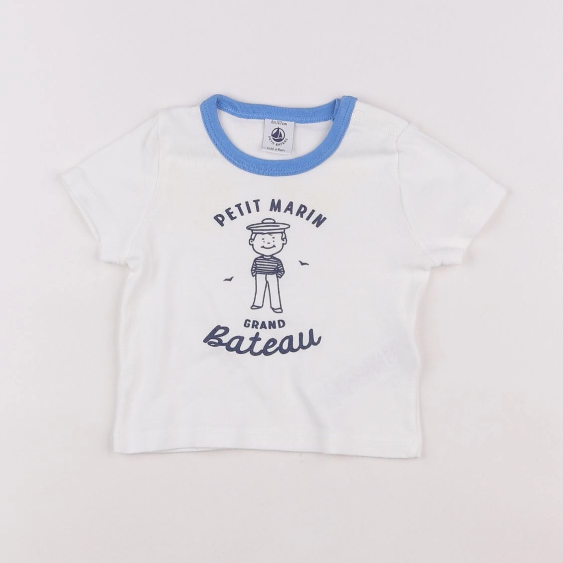 Petit Bateau - maillot de corps blanc - 6 mois