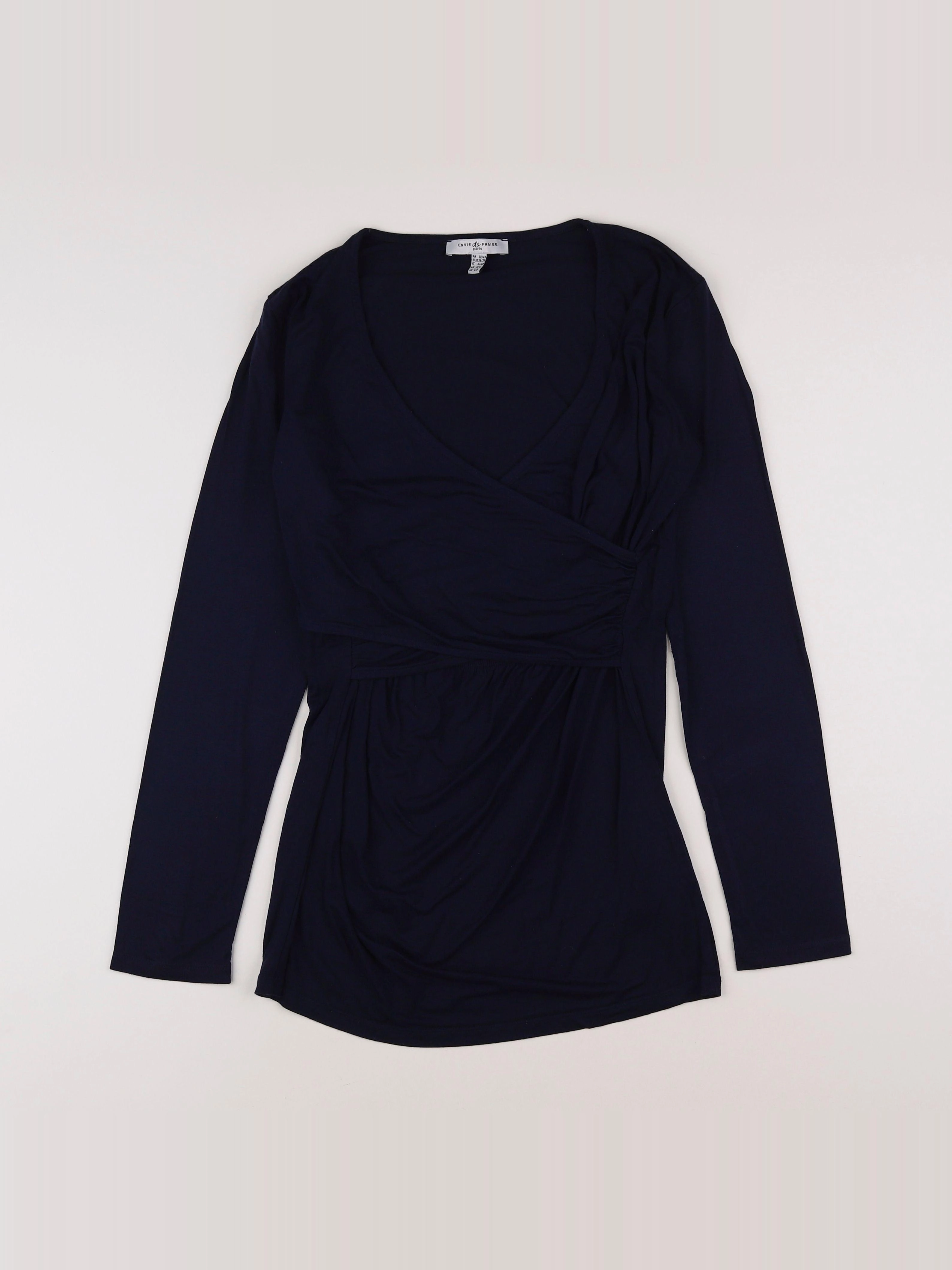 Envie de fraise - tee-shirt grossesse, allaitement bleu - 38 à 40