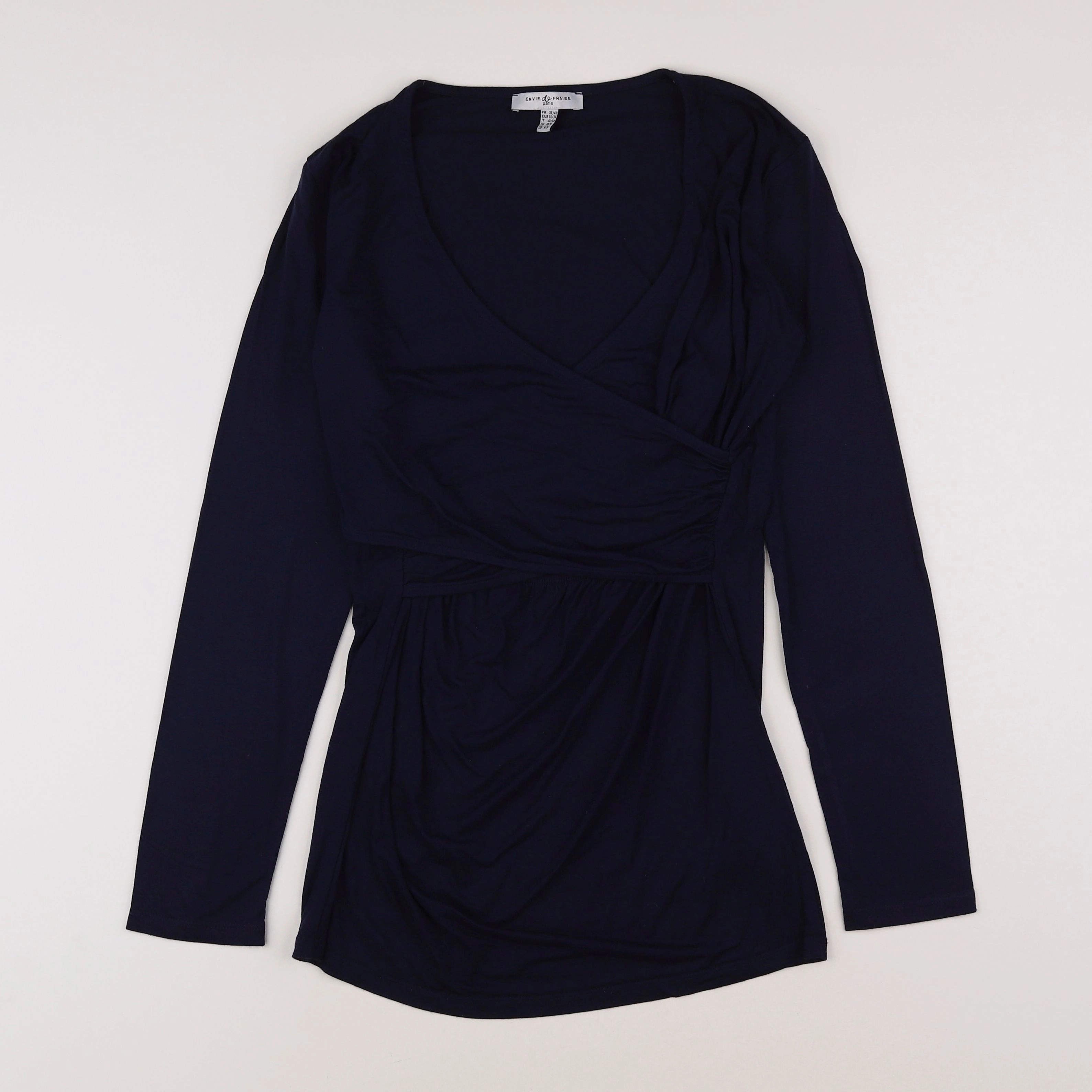 Envie de fraise - tee-shirt grossesse, allaitement bleu - 38 à 40