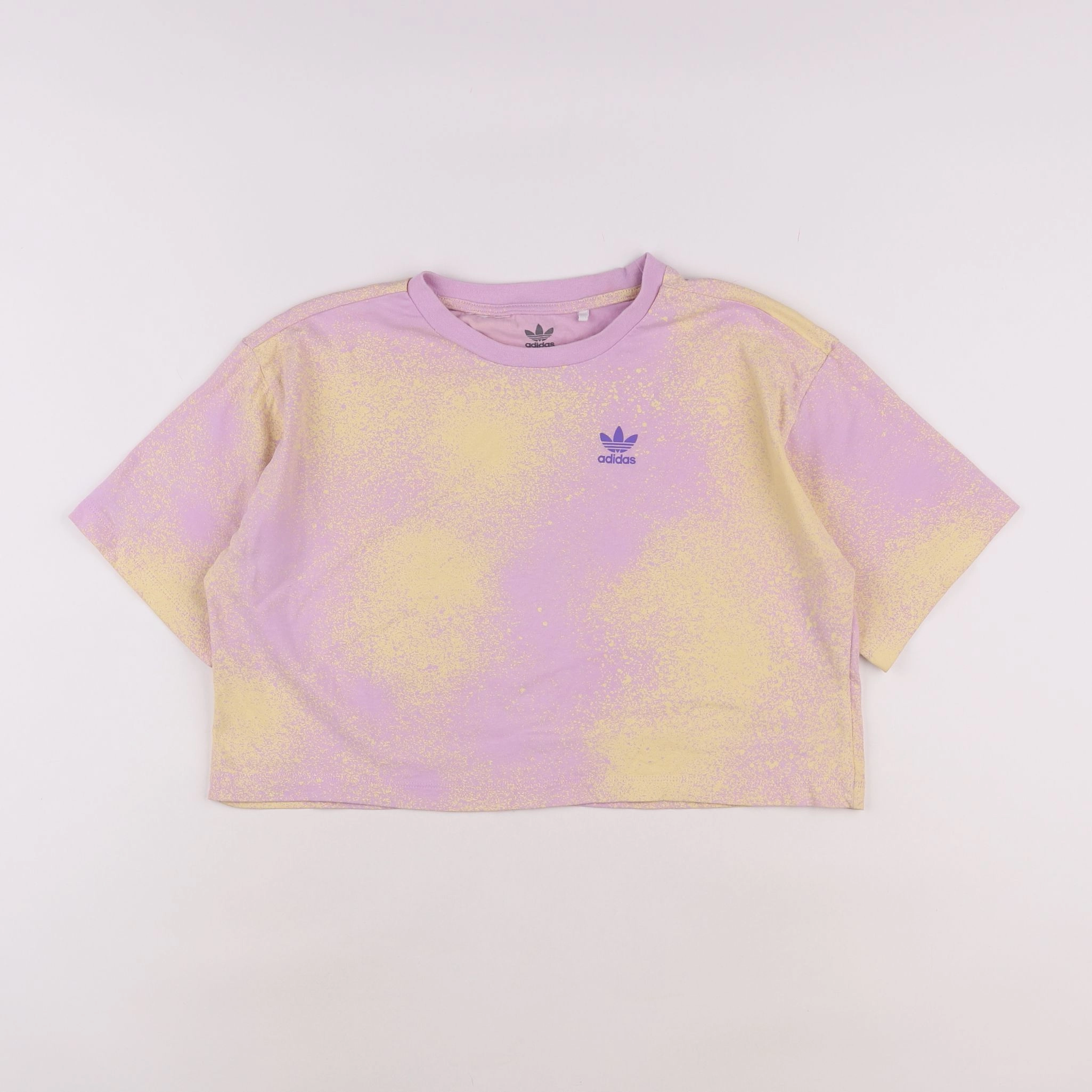 Adidas - tee-shirt rose, jaune - 11/12 ans