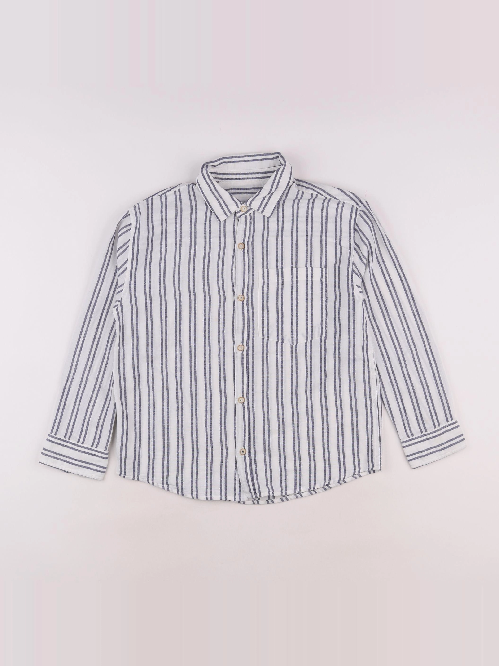 Zara - chemise blanc, bleu - 8 ans
