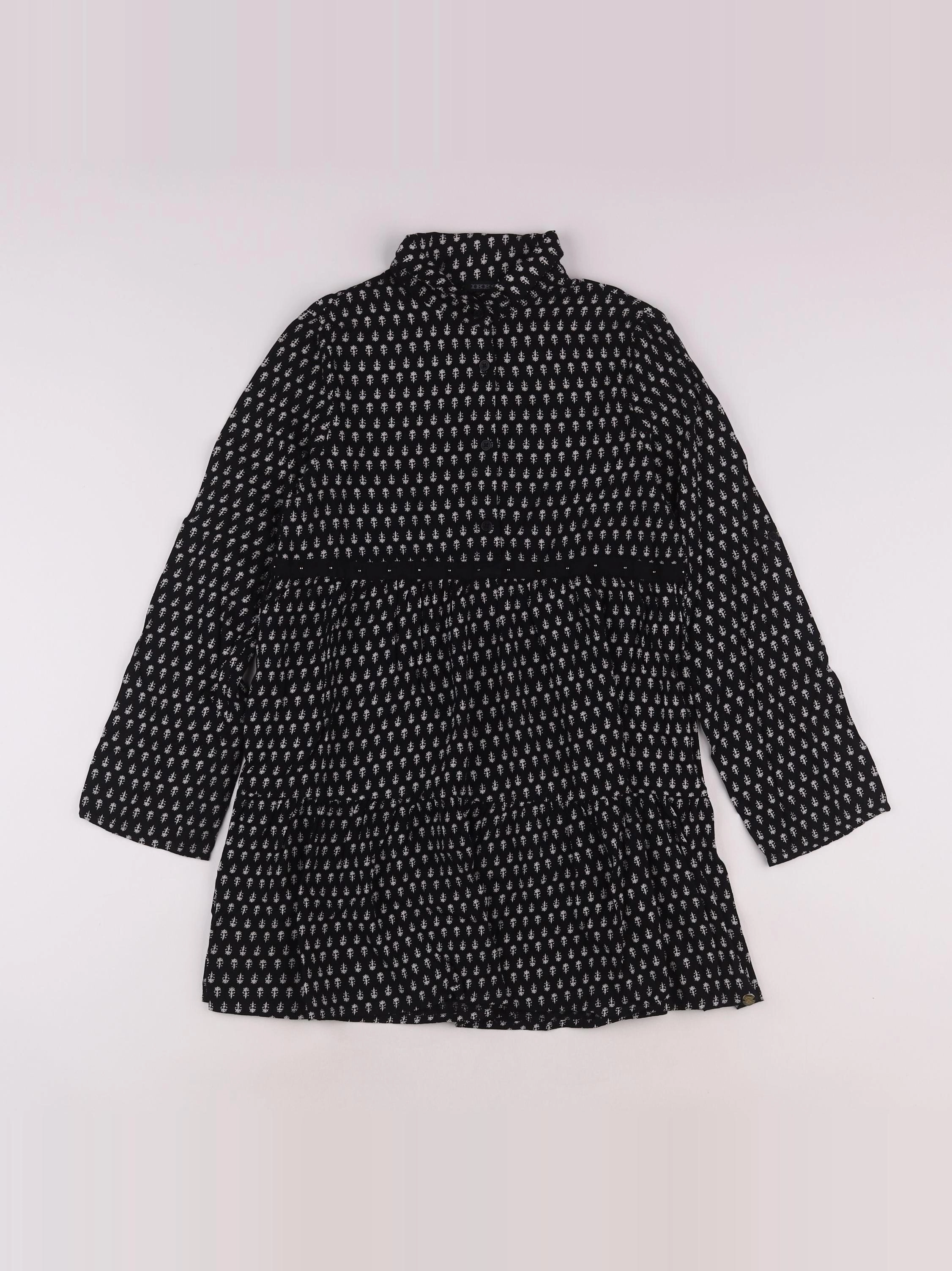 IKKS - robe noir, blanc - 10 ans