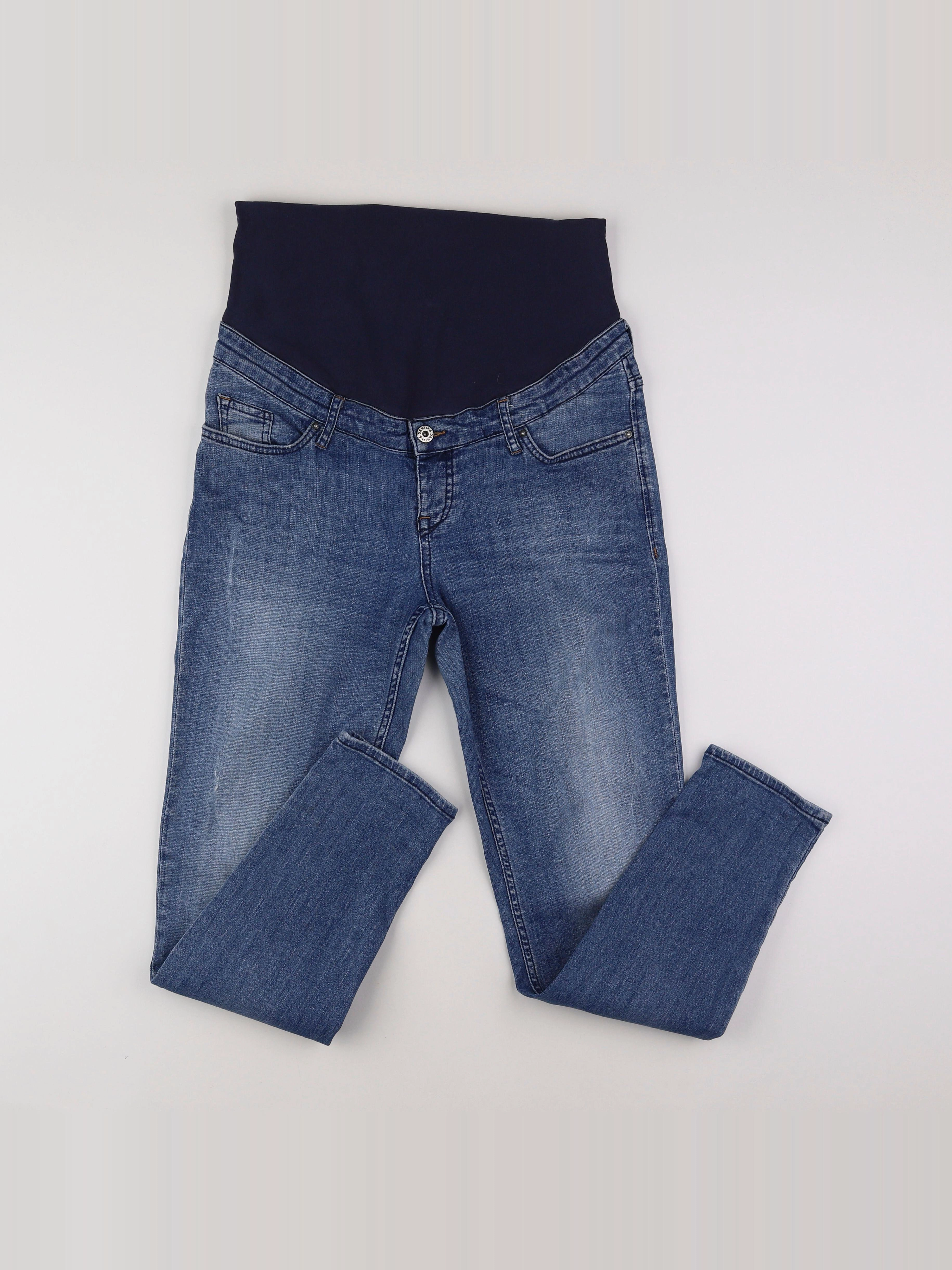 H&M - jean grossesse bleu - 38