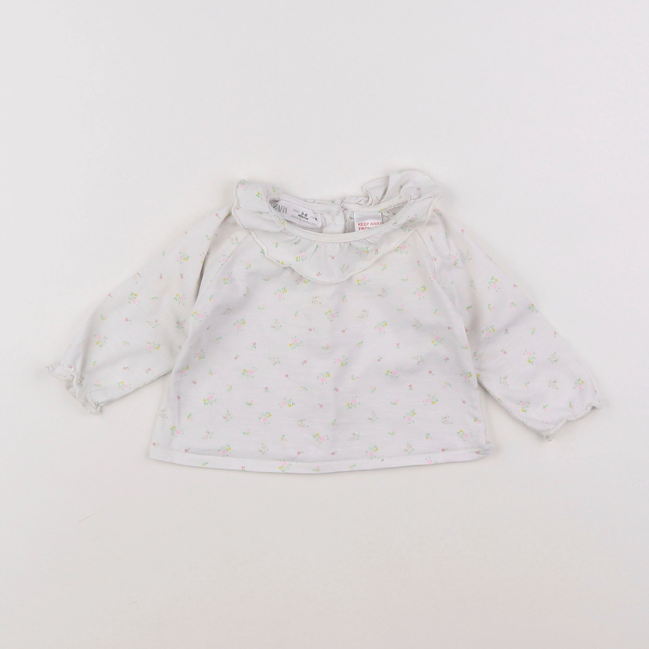 Zara - tee-shirt blanc - 3/6 mois