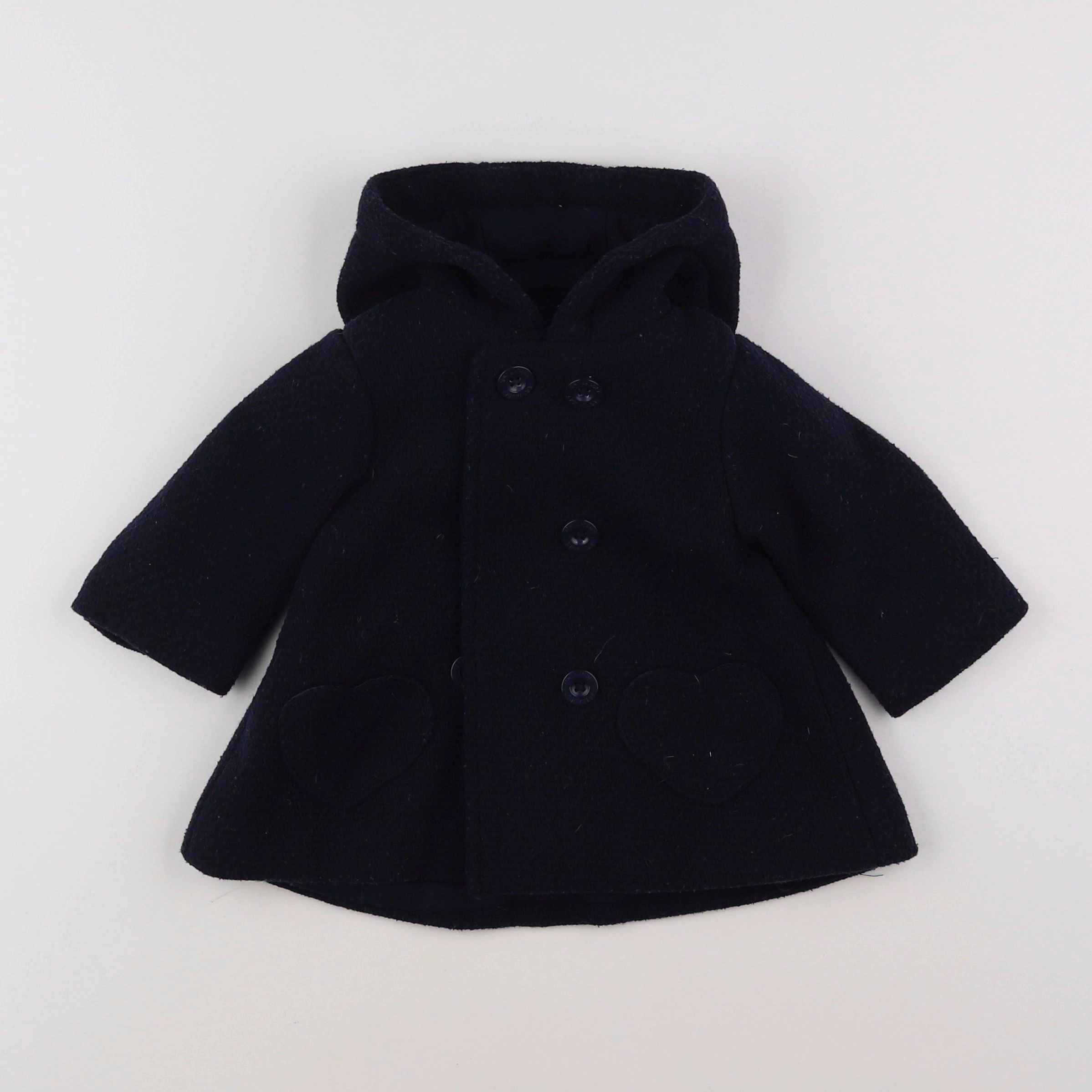 Vertbaudet - manteau bleu - 6 mois