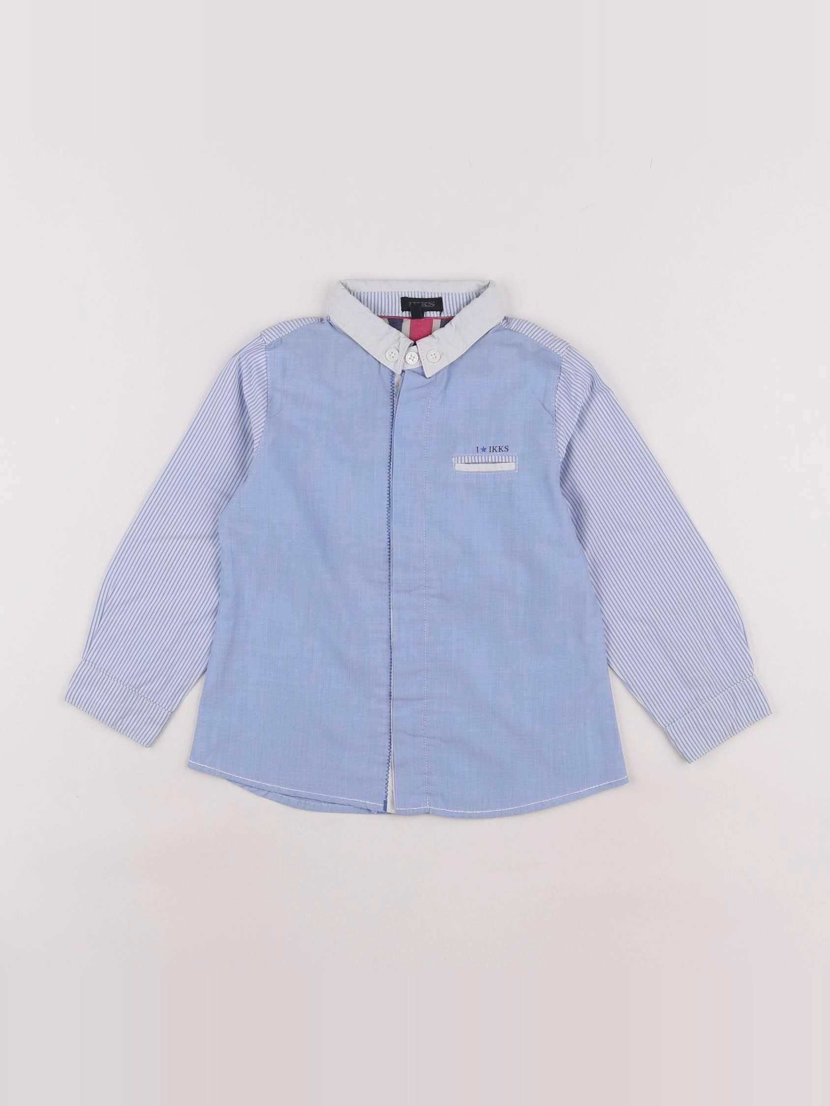 IKKS - chemise imprimé au dos bleu - 3 ans