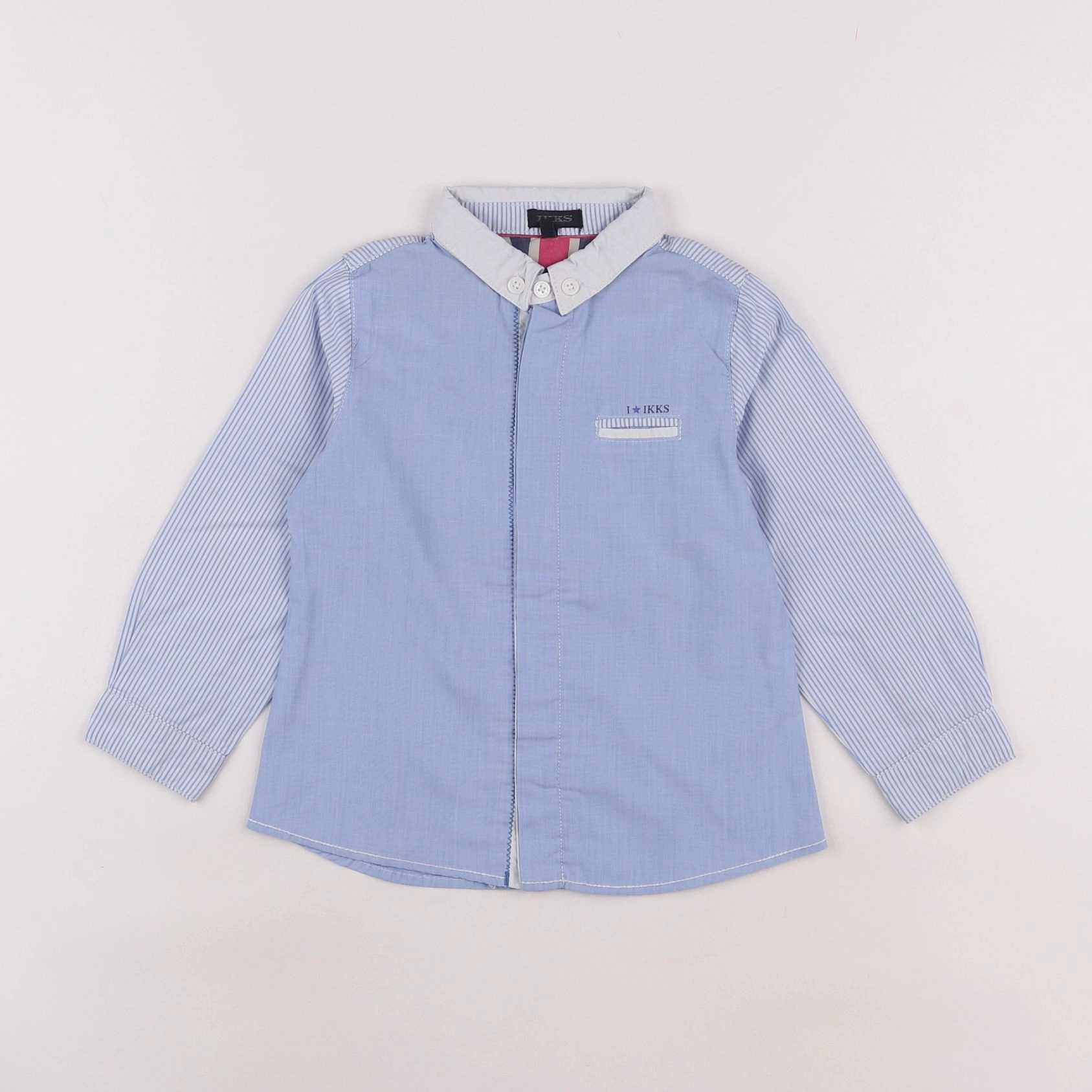 IKKS - chemise imprimé au dos bleu - 3 ans