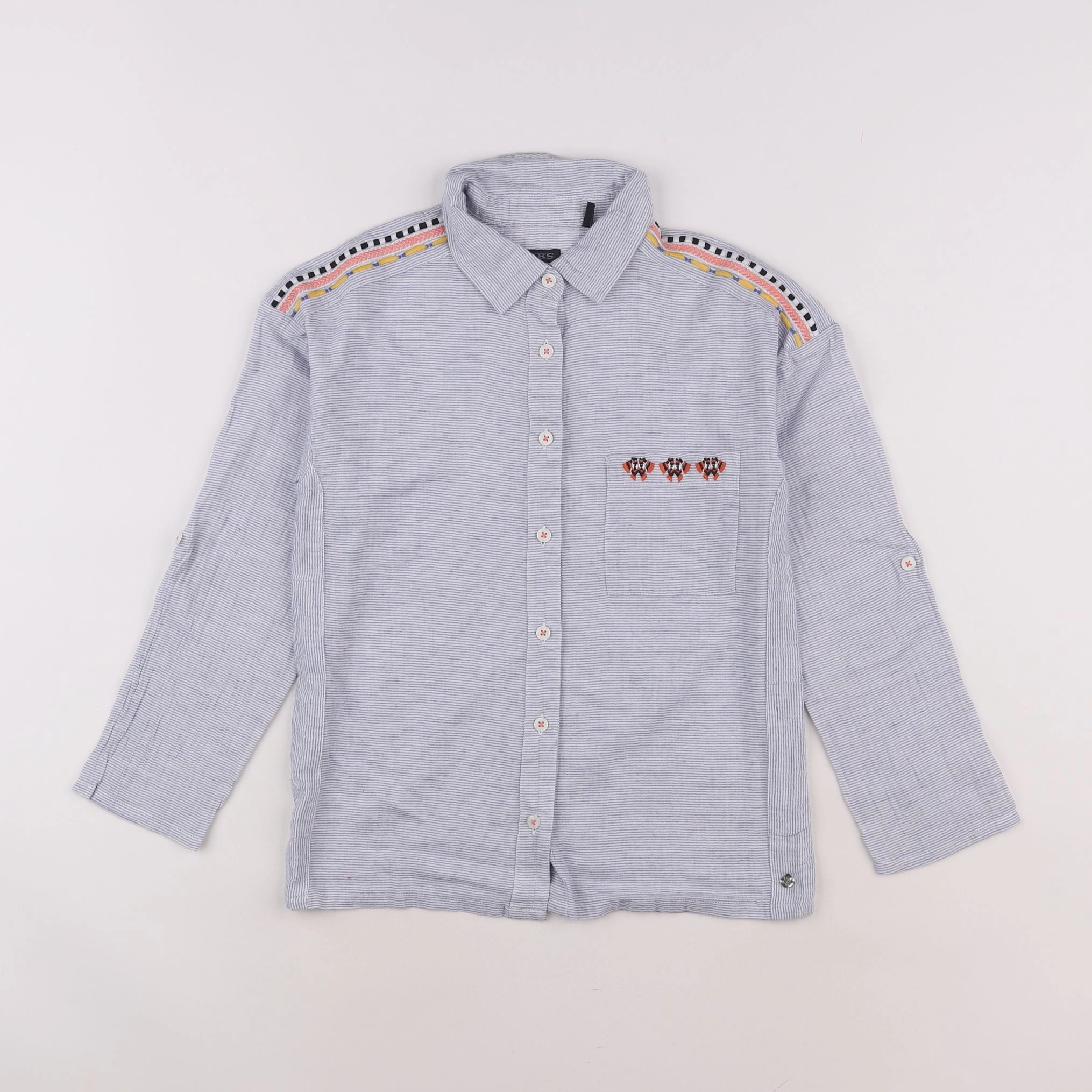 IKKS - blouse bleu - 8 ans