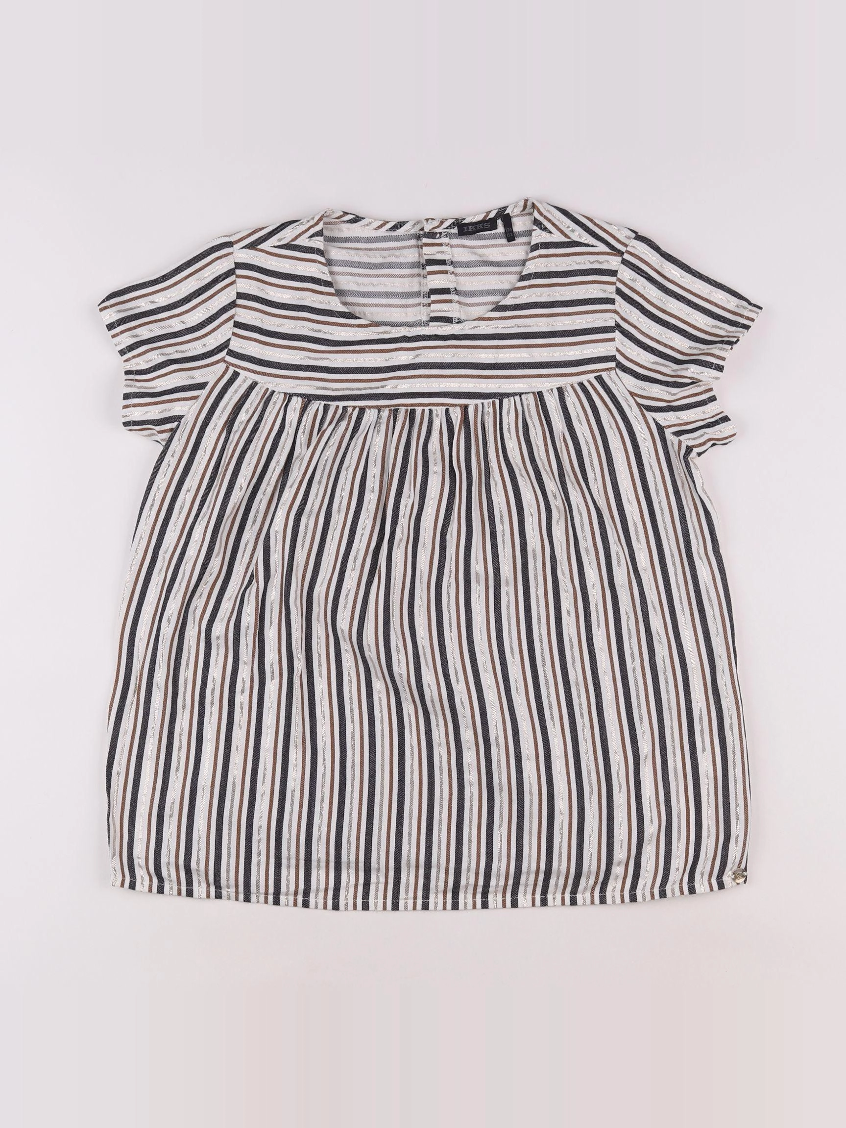 IKKS - blouse blanc, marron - 12 ans