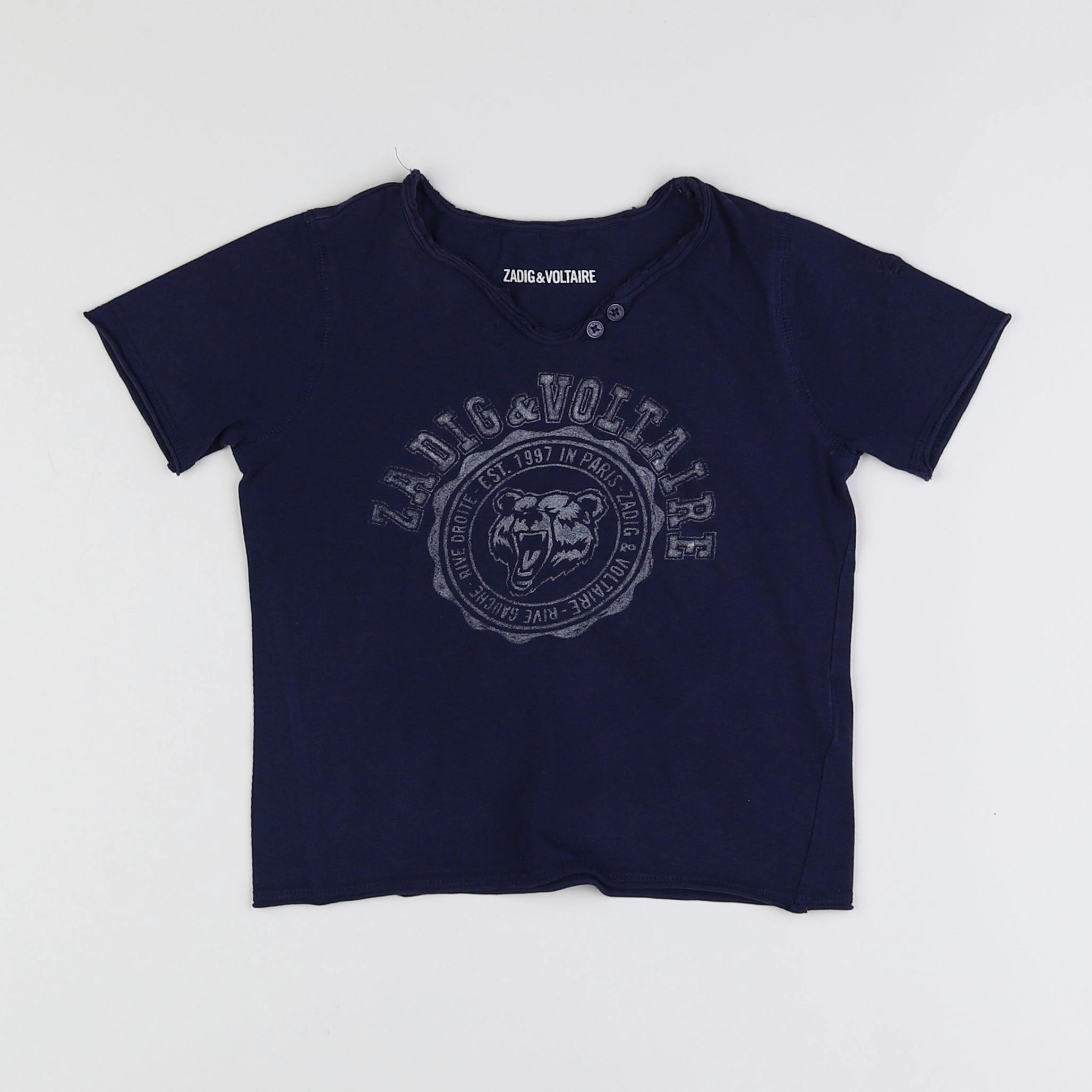 Zadig & Voltaire - tee-shirt bleu - 4 ans