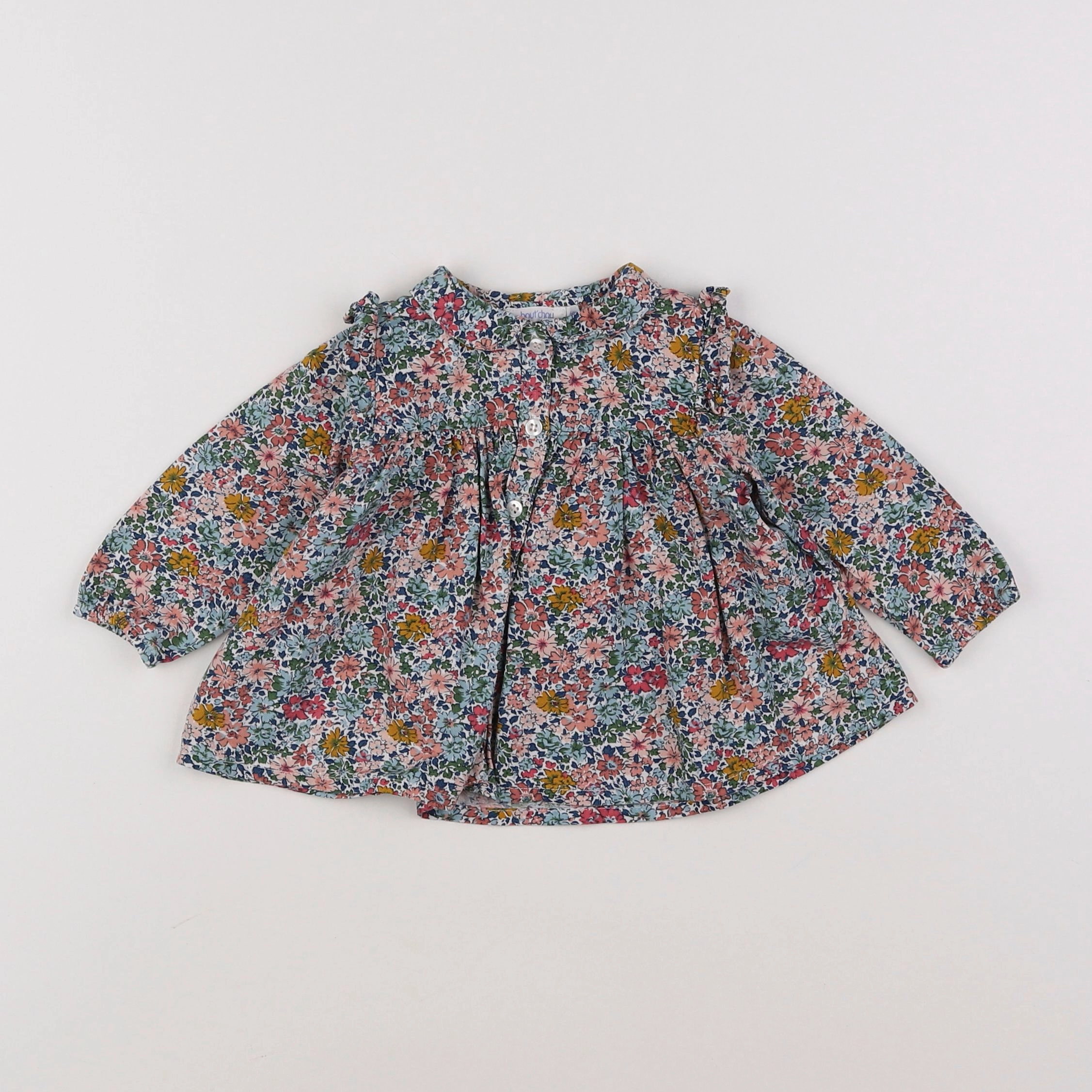 Boutchou - blouse bleu - 6 mois