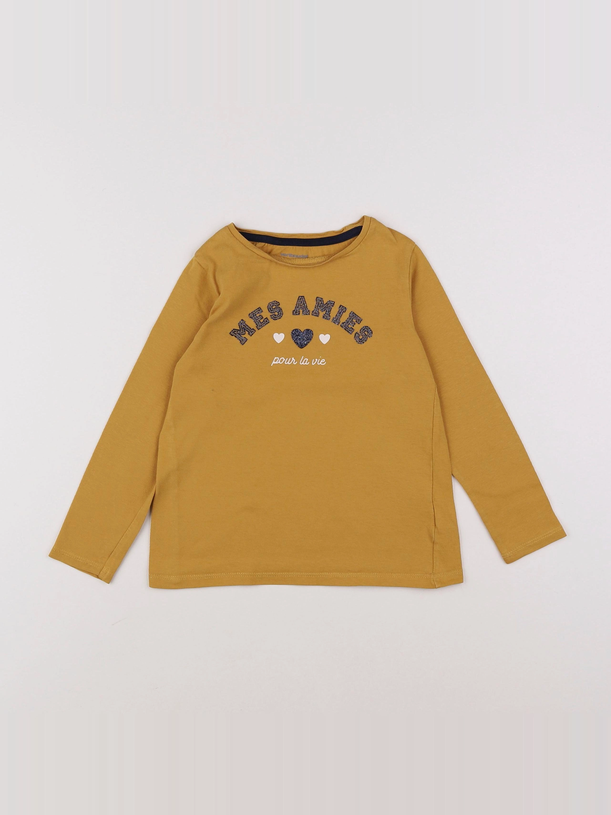 Vertbaudet - tee-shirt jaune - 5 ans