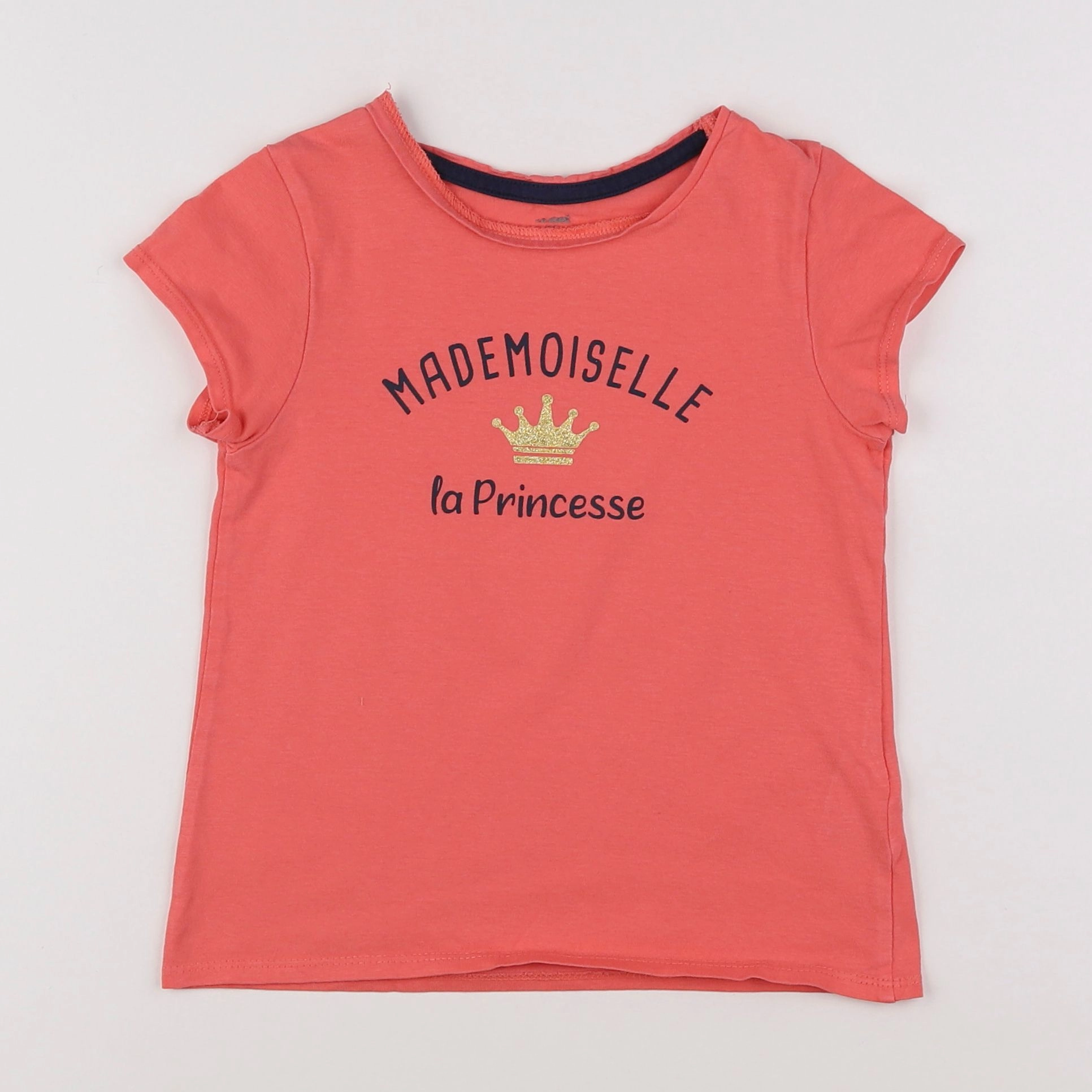 Vertbaudet - tee-shirt or, rose - 6 ans
