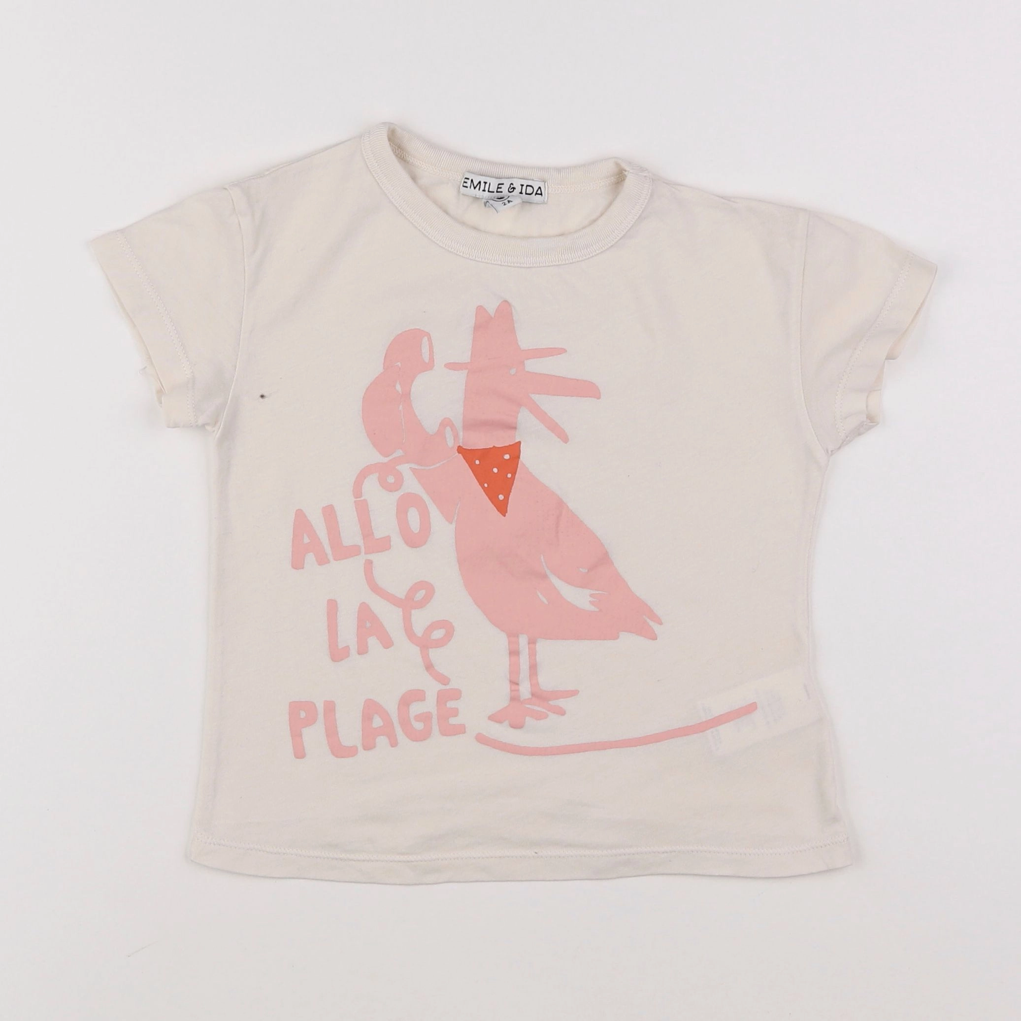 Emile et Ida - tee-shirt beige - 2 ans