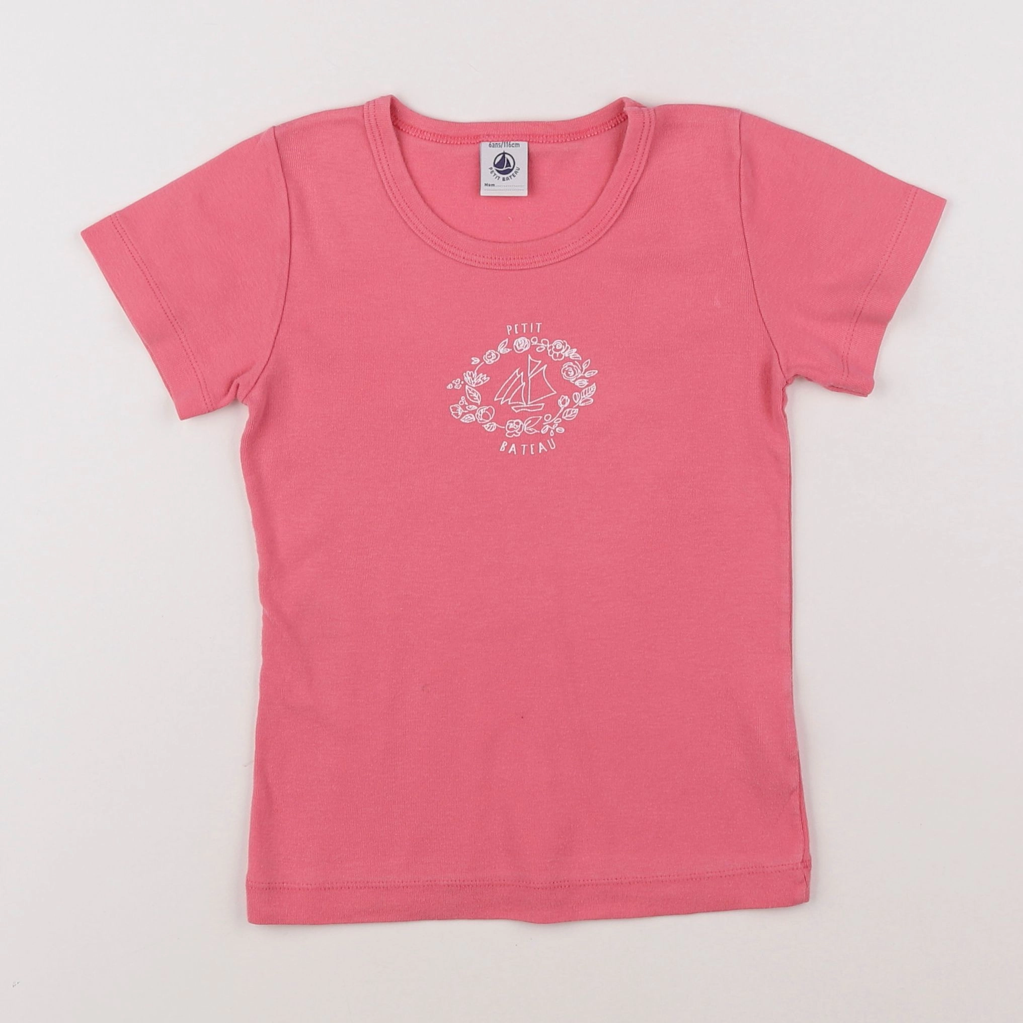 Petit Bateau - maillot de corps rose - 6 ans