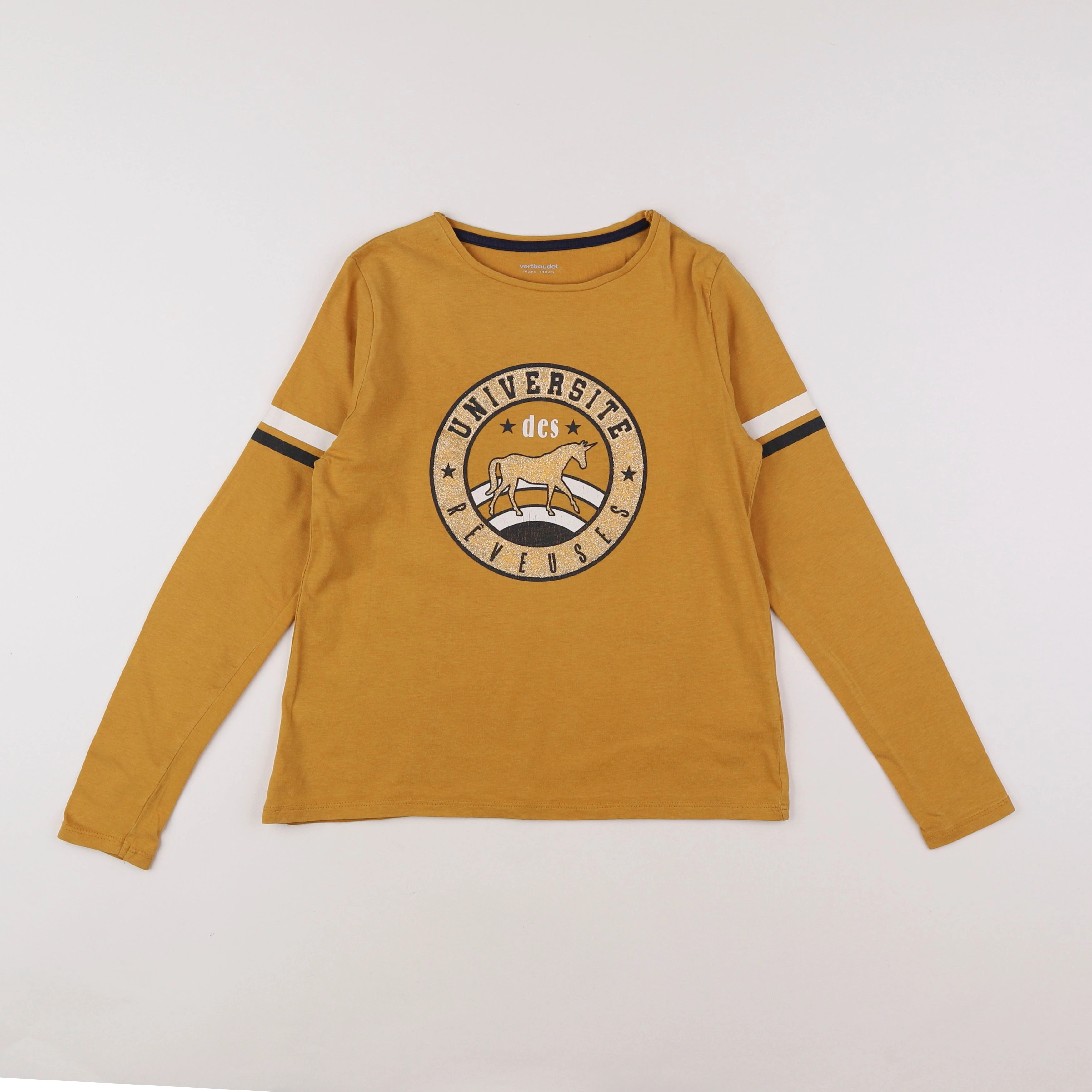 Vertbaudet - tee-shirt jaune, or - 10 ans