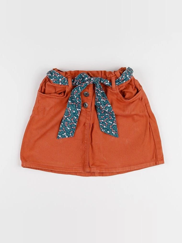 Vertbaudet - jupe orange - 9 ans
