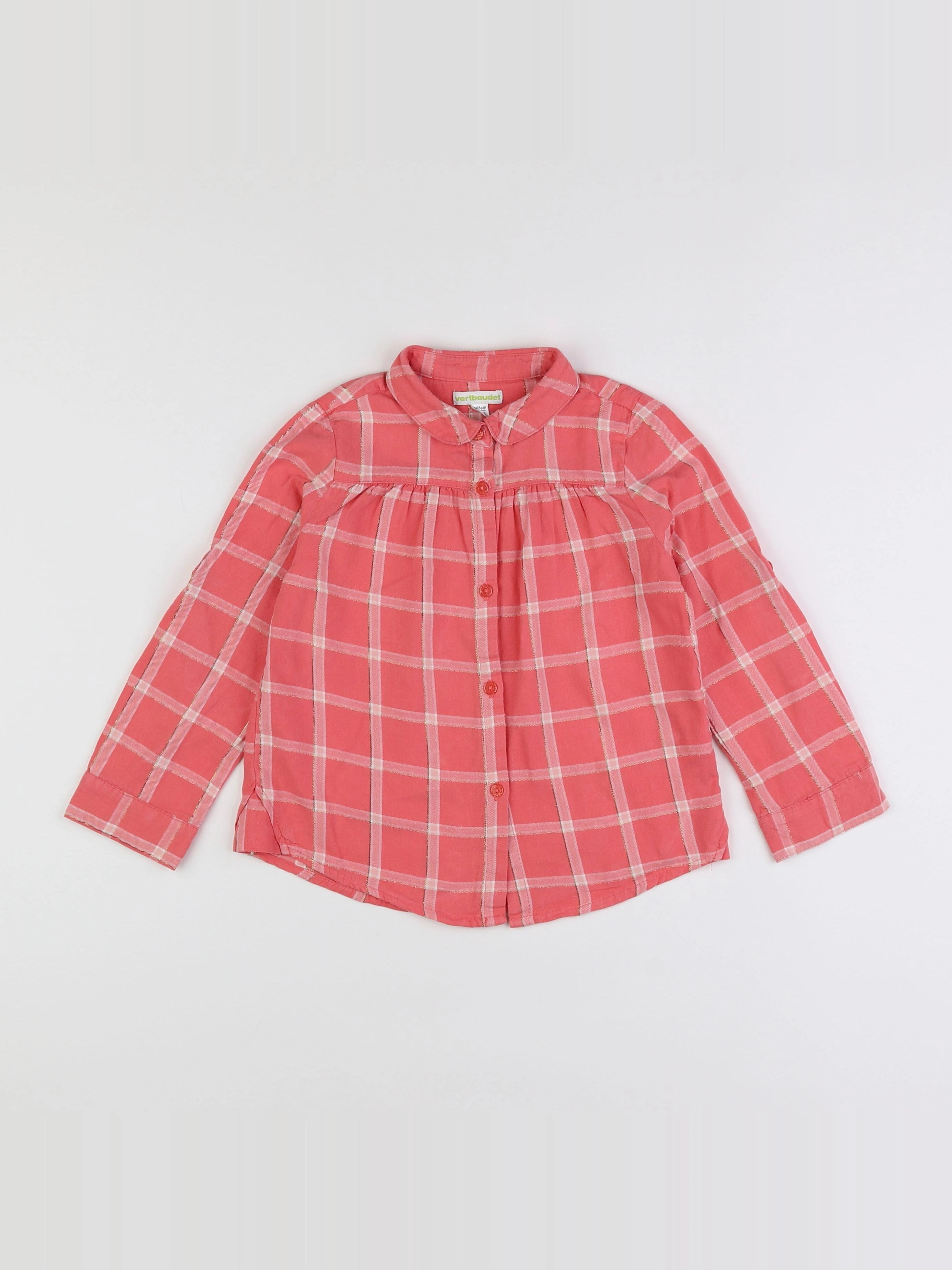 Vertbaudet - chemise rose - 5 ans