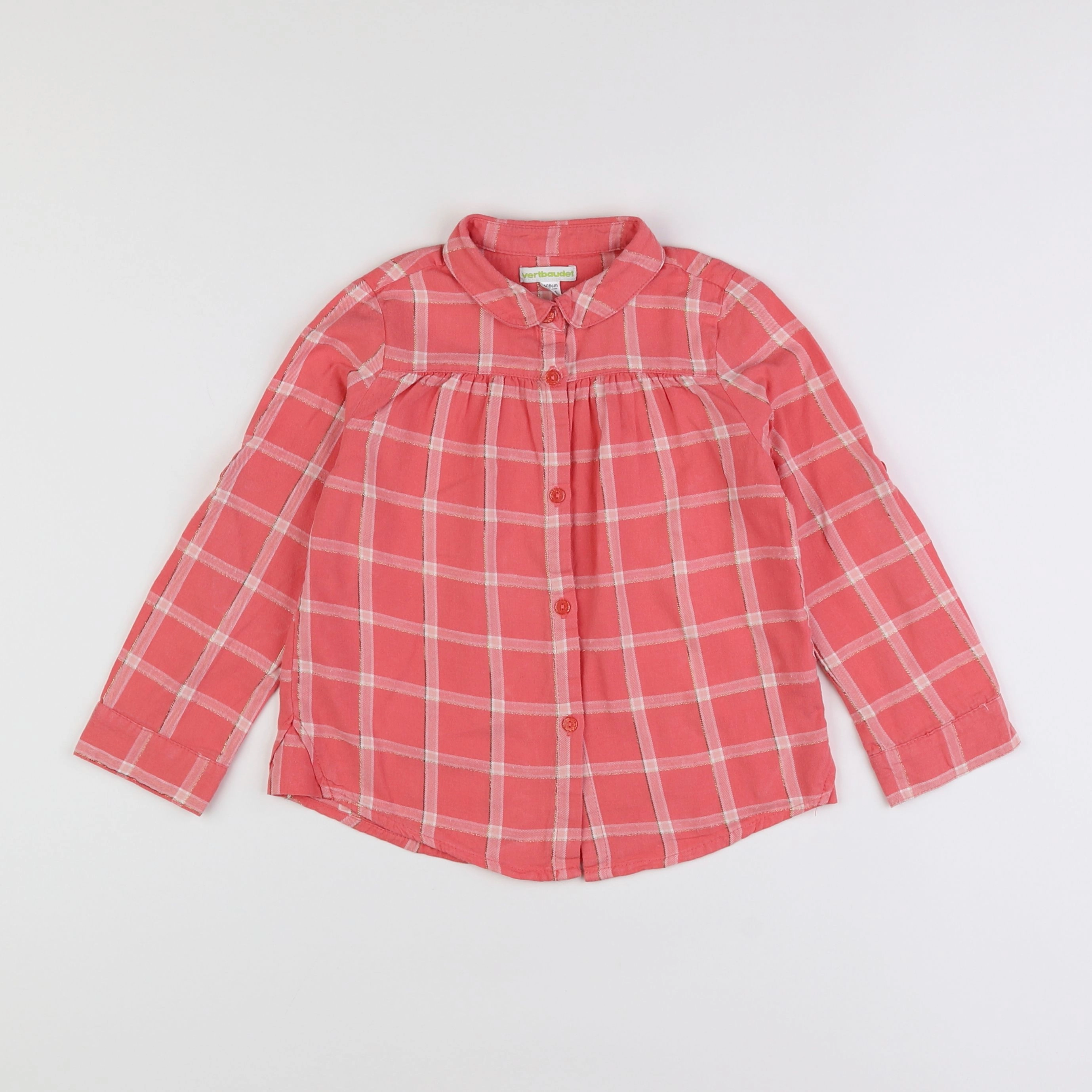 Vertbaudet - chemise rose - 5 ans