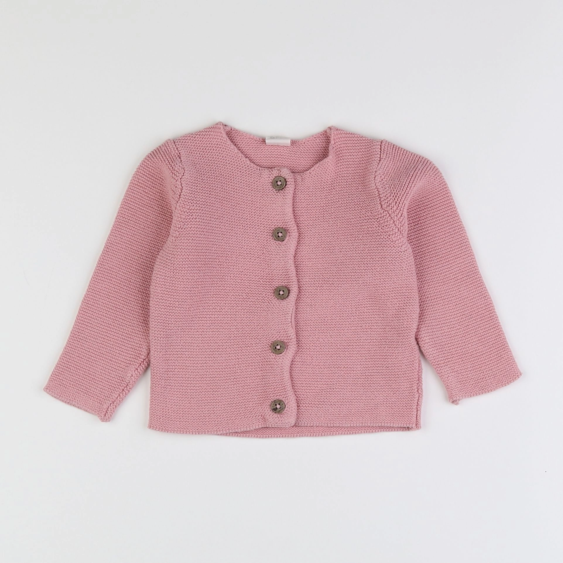 H&M - gilet rose - 9/12 mois