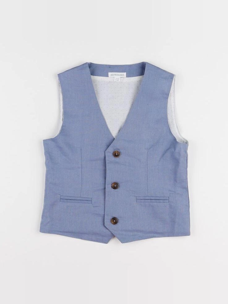 Vertbaudet - gilet bleu - 6 ans