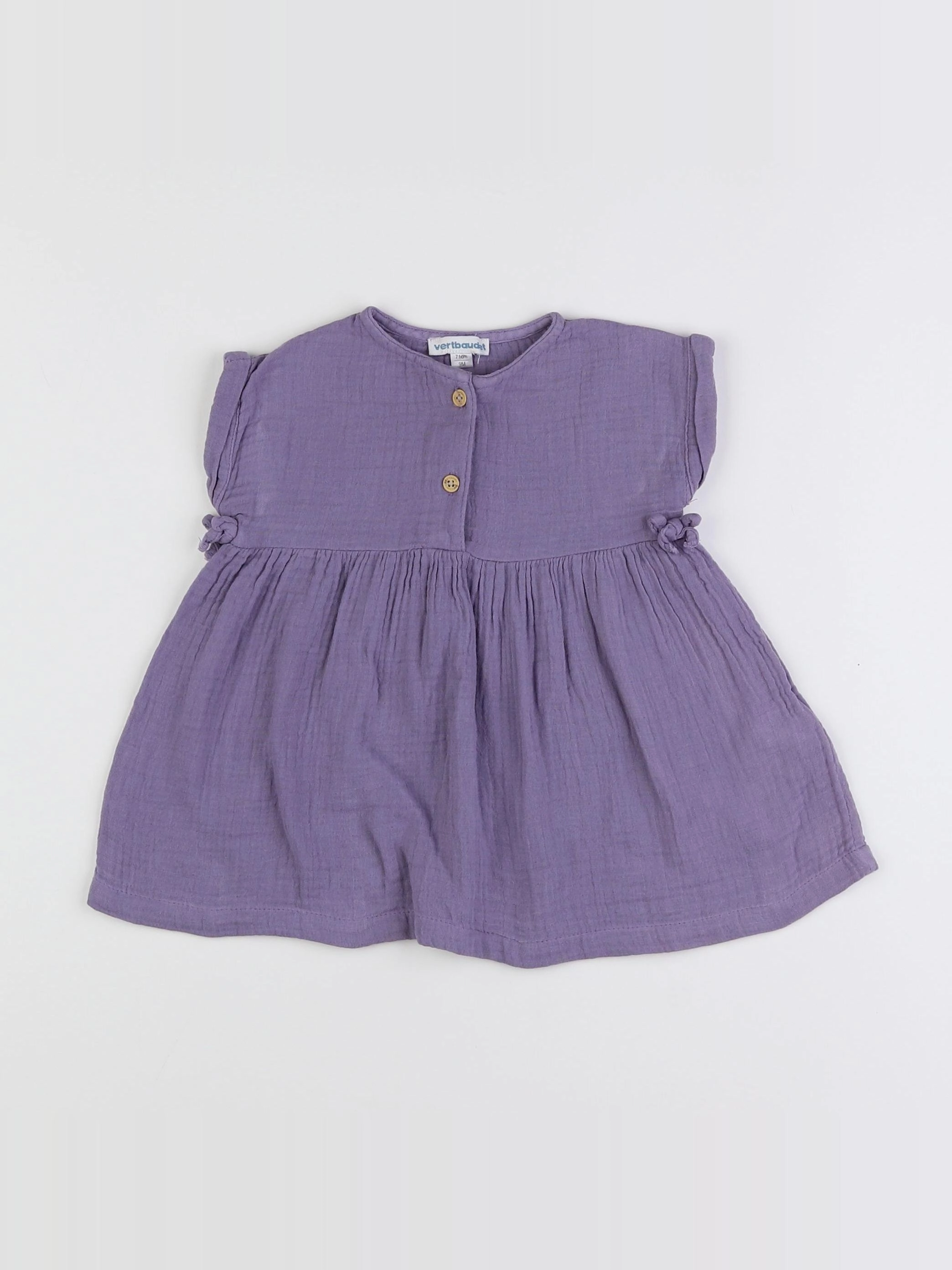 Vertbaudet - robe violet - 9 mois