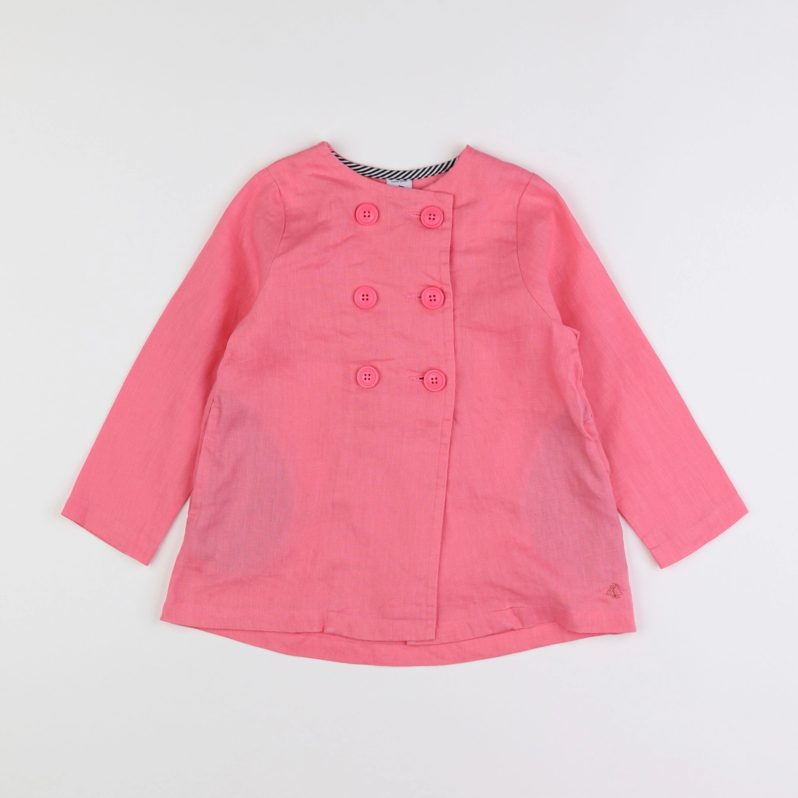 Petit Bateau - veste rose - 4 ans