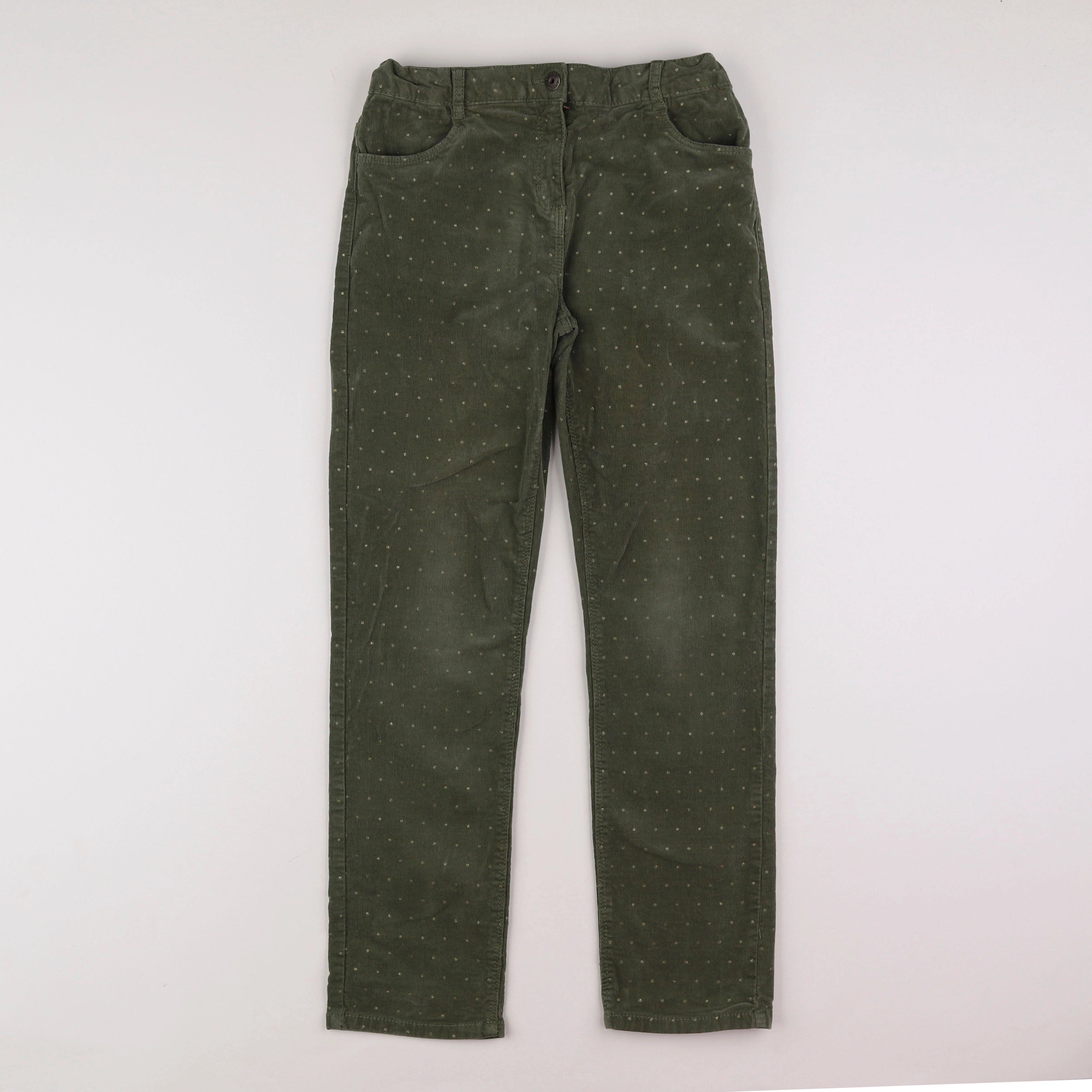 Vertbaudet - pantalon vert, or - 14 ans