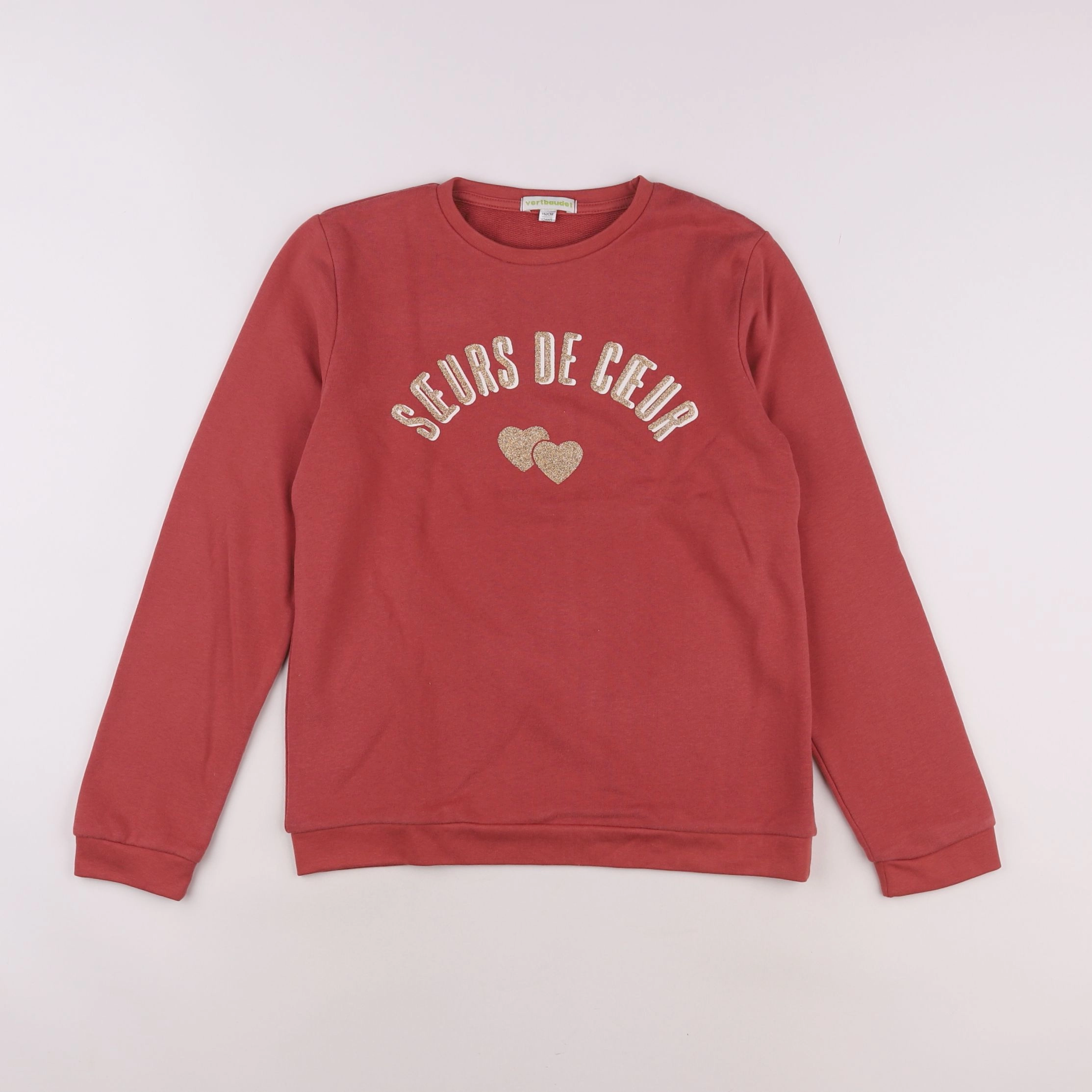 Vertbaudet - sweat rose - 12 ans