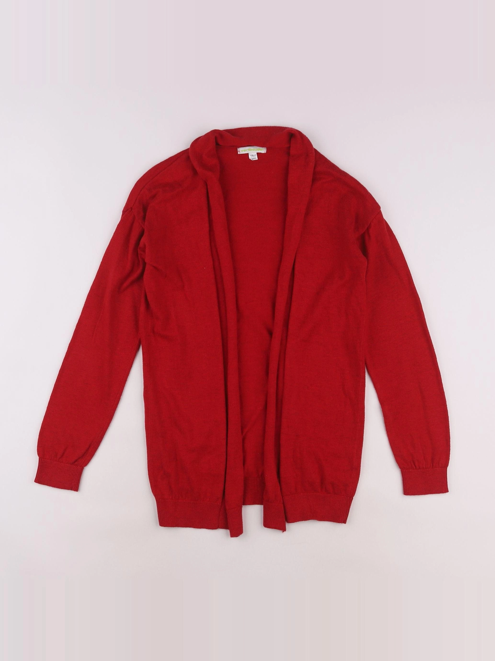 Vertbaudet - gilet rouge - 10 ans