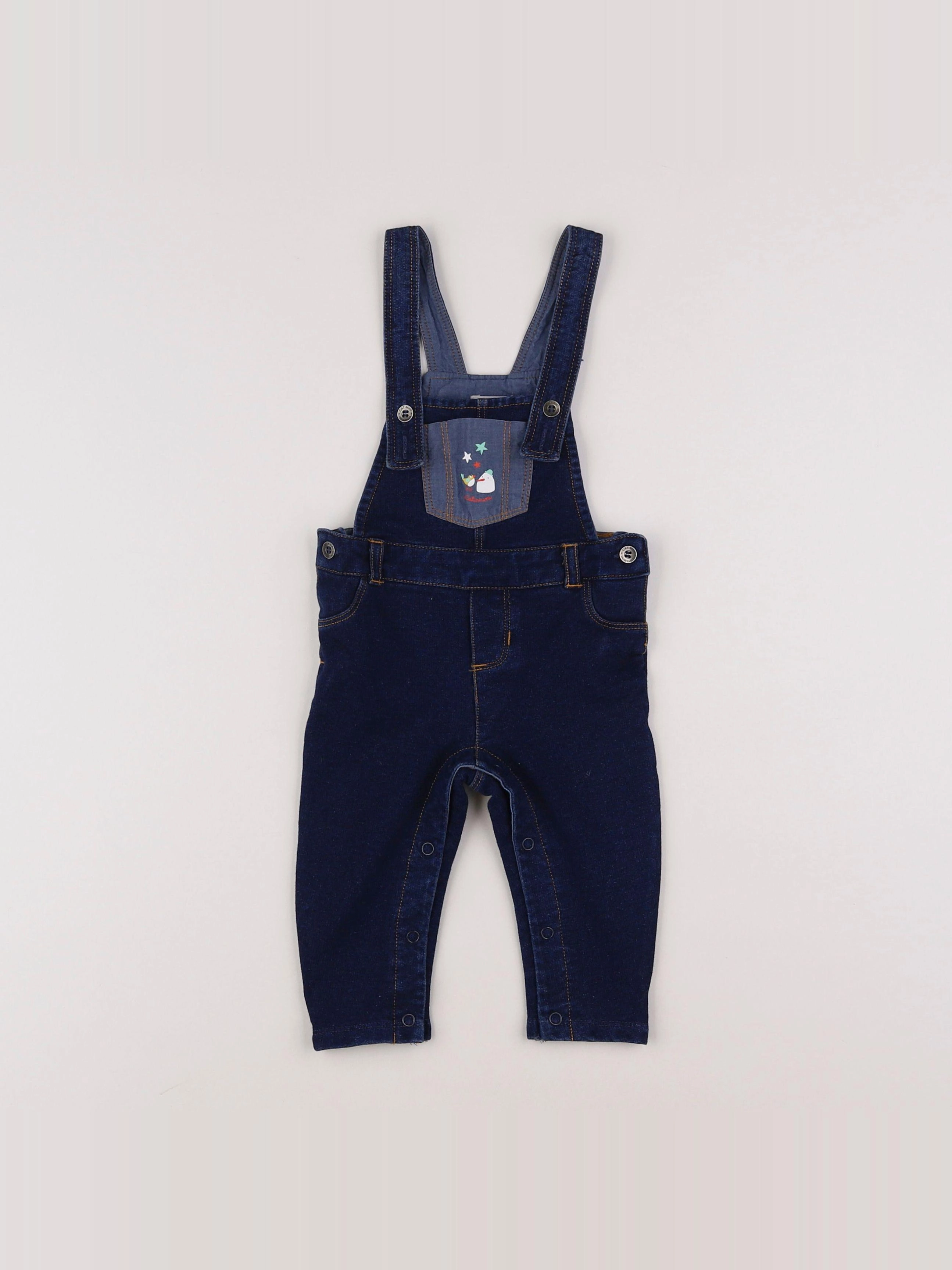 Catimini - salopette bleu - 6 mois
