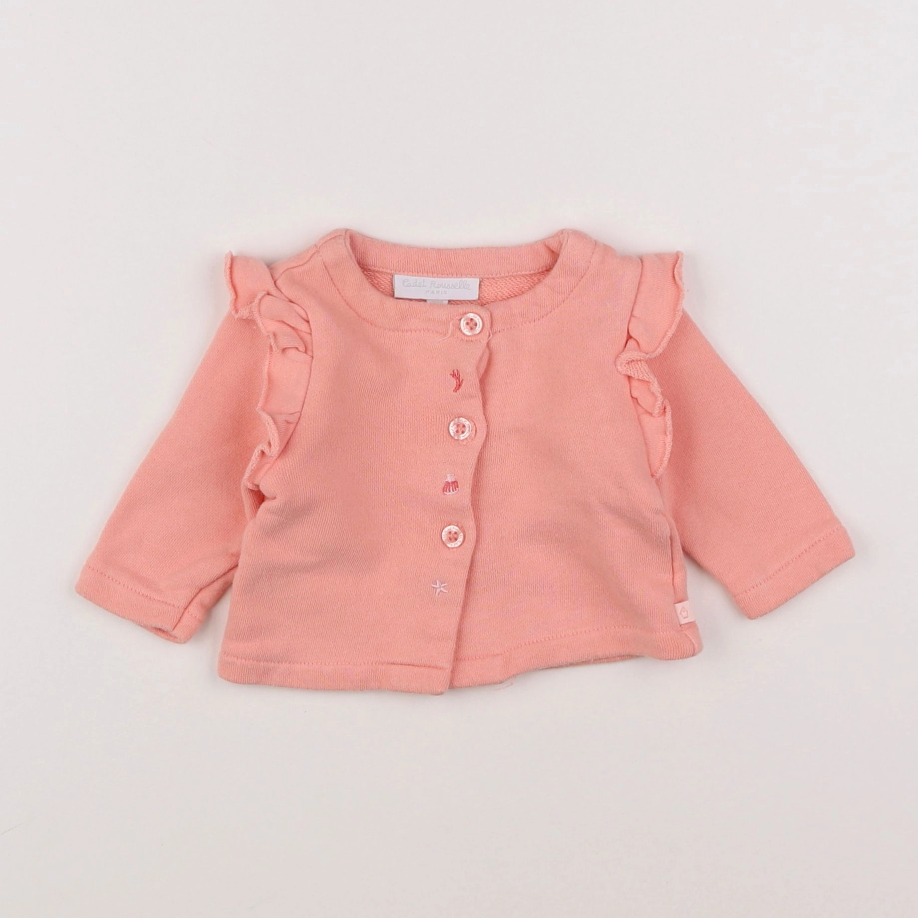 Cadet Rousselle - gilet rose - 3 mois