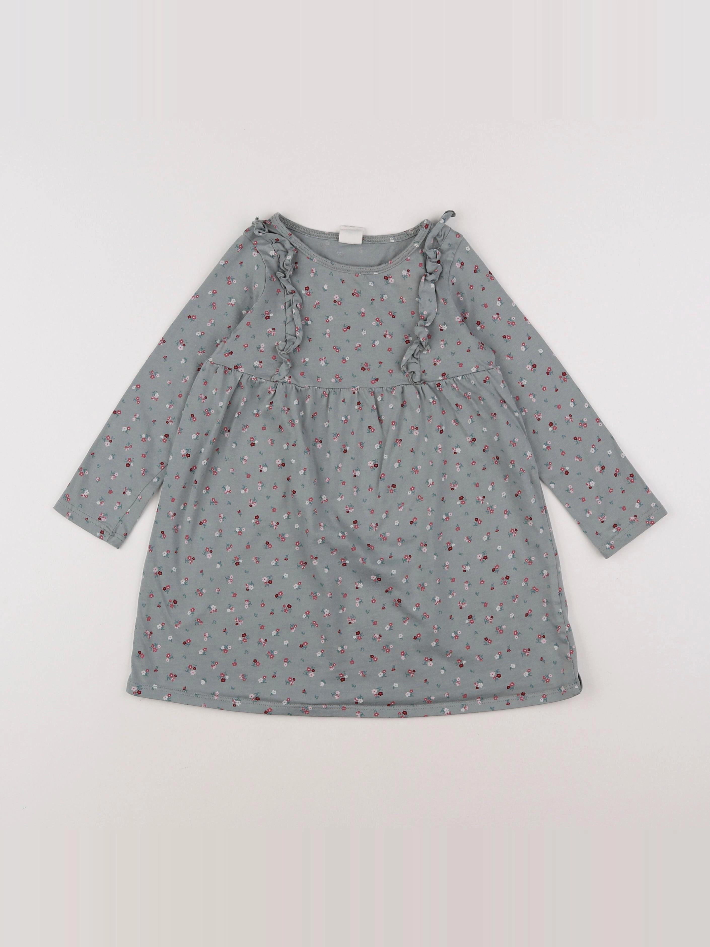H&M - robe bleu - 2/3 ans