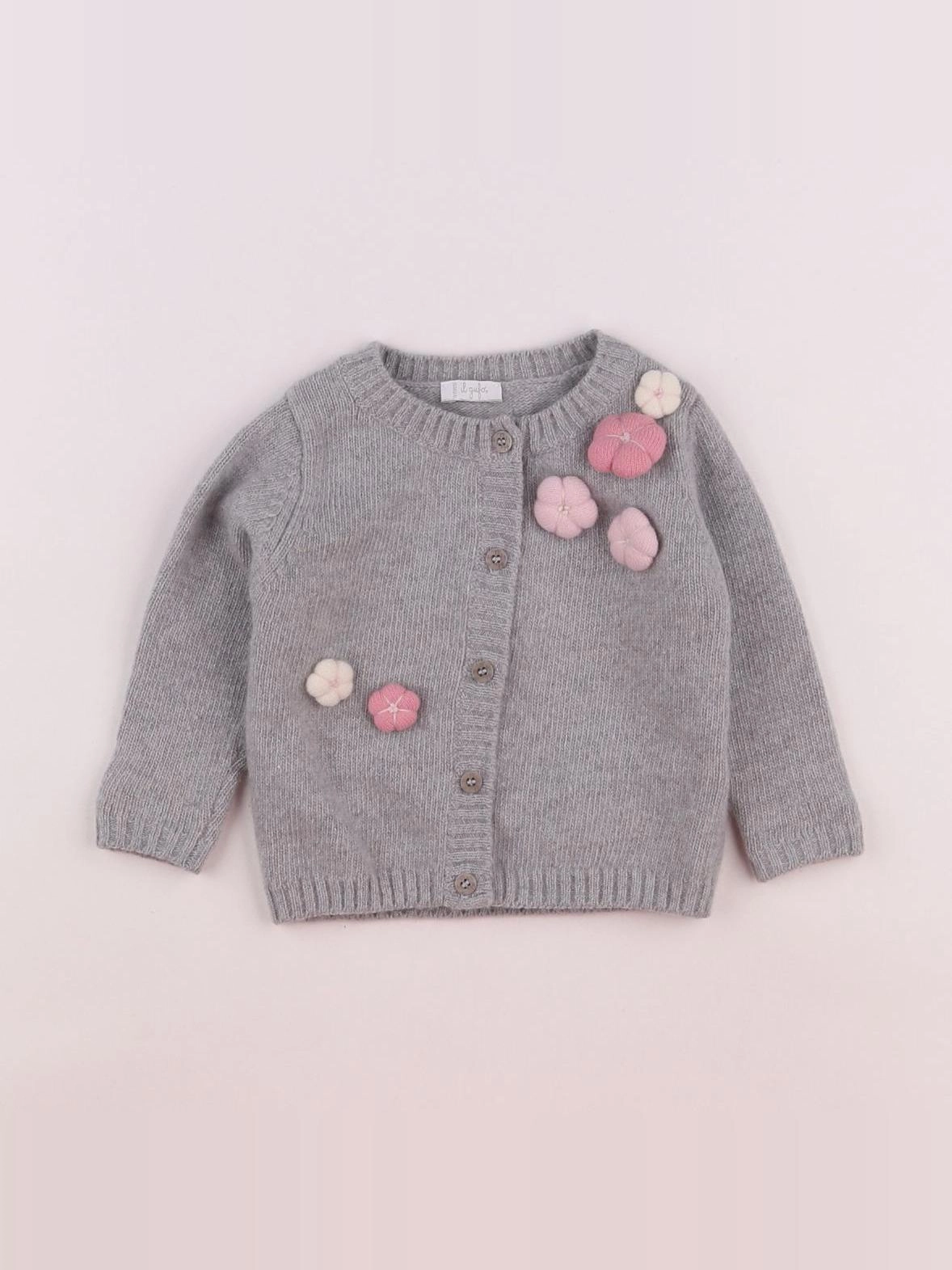 Il Gufo - gilet gris - 6 mois