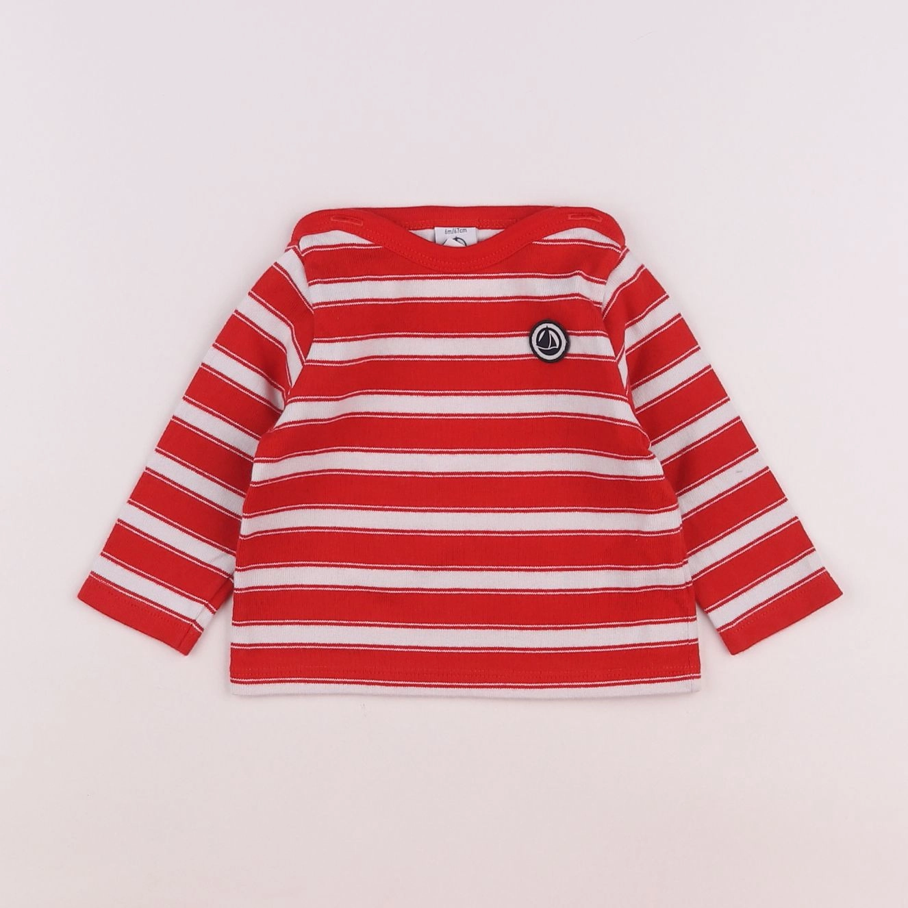 Petit Bateau - tee-shirt rouge - 6 mois