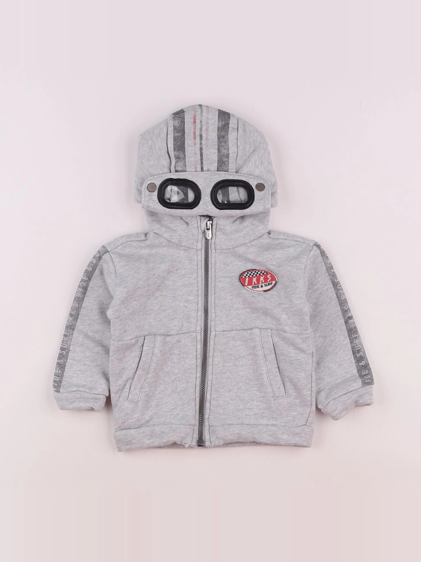 IKKS - sweat gris - 12 mois