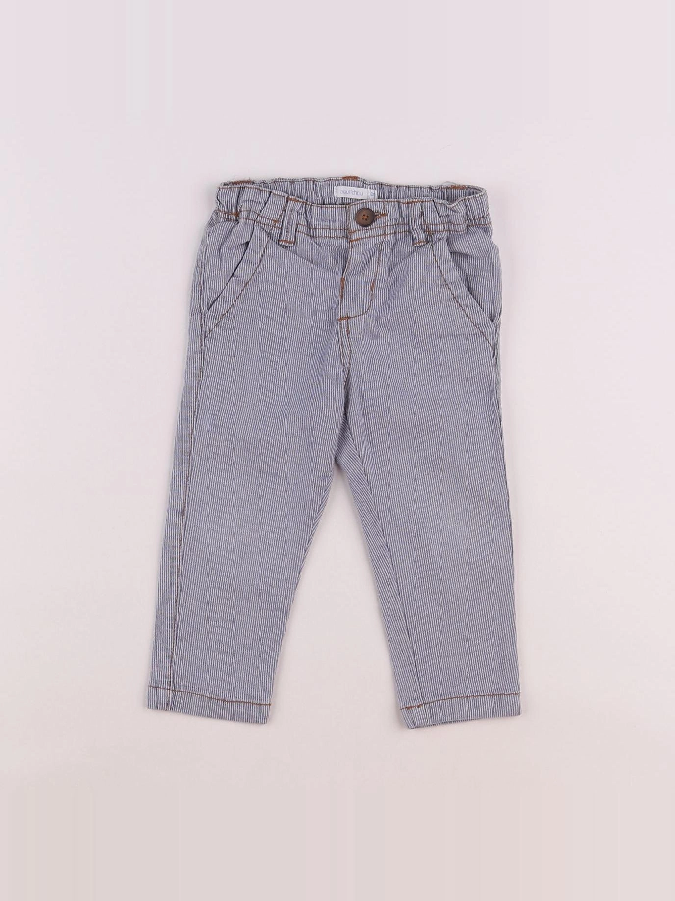 Boutchou - pantalon bleu - 12 mois