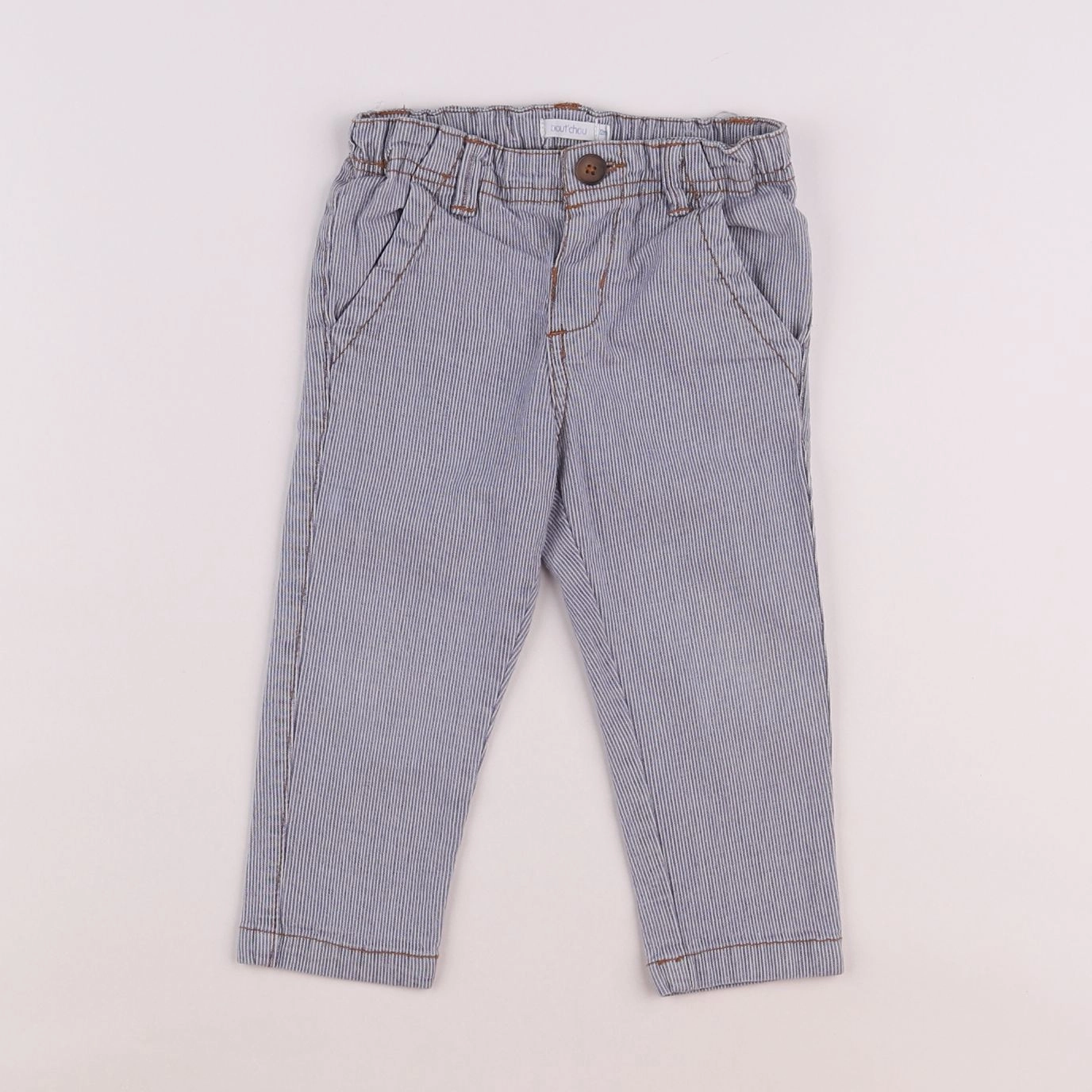 Boutchou - pantalon bleu - 12 mois