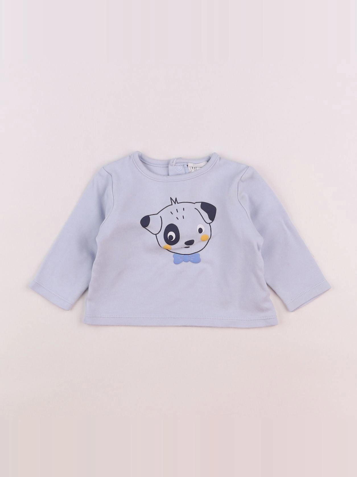 Carrément Beau - tee-shirt bleu - 6 mois