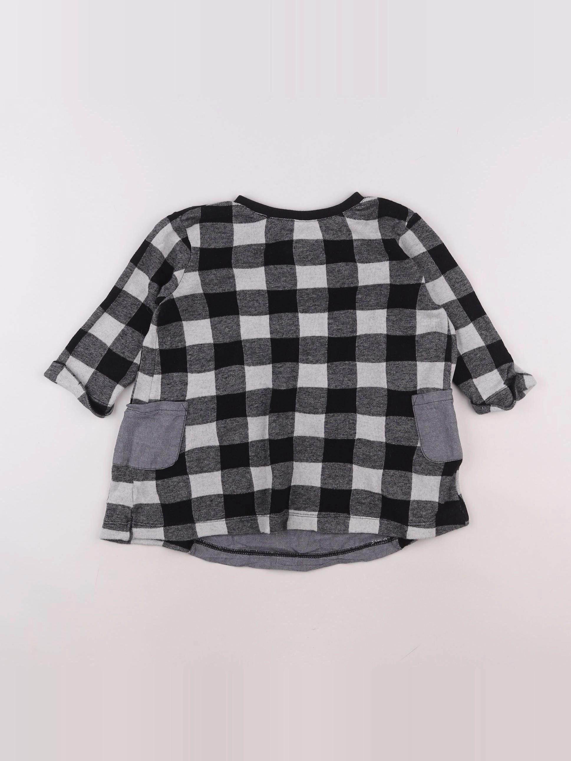 Vertbaudet - robe noir, gris - 6 ans