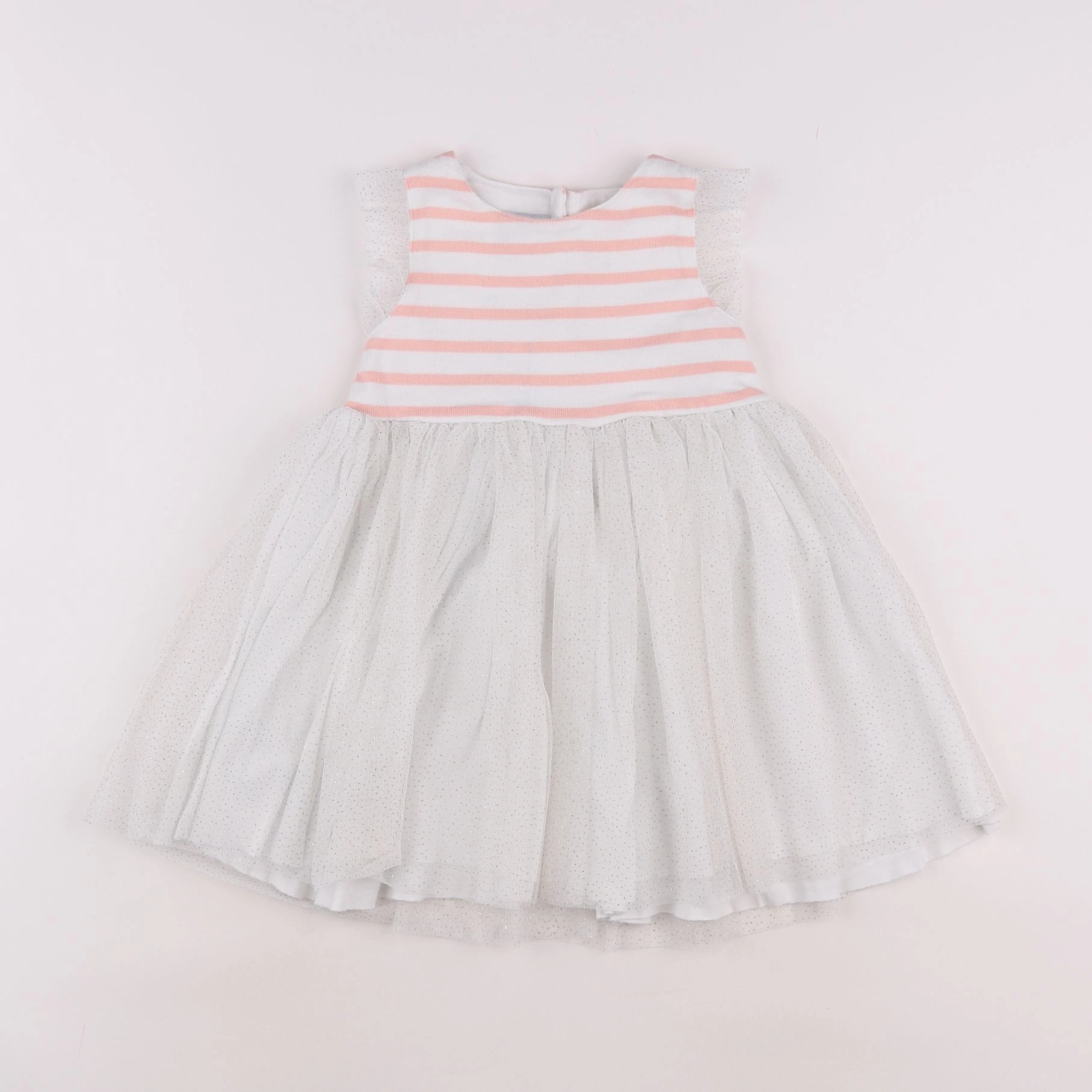 Petit Bateau - robe blanc - 2 ans