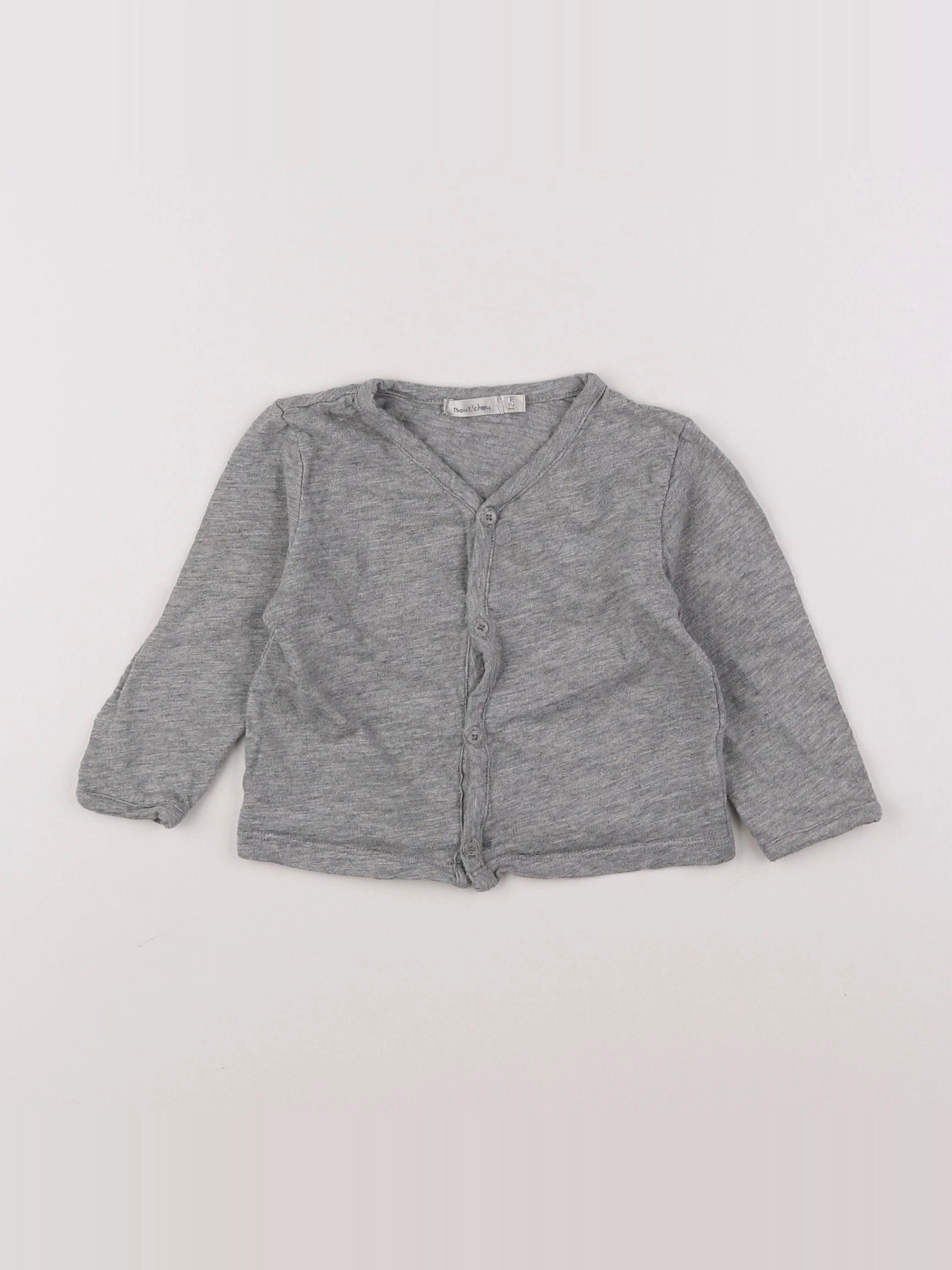 Boutchou - tee-shirt gris - 12 mois