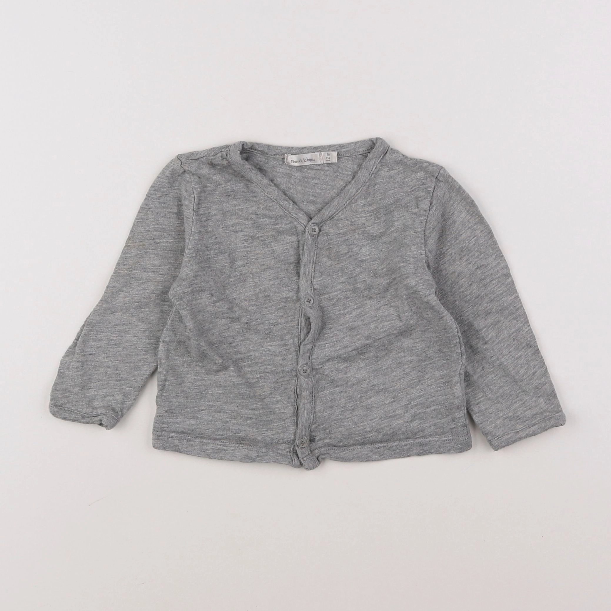 Boutchou - tee-shirt gris - 12 mois