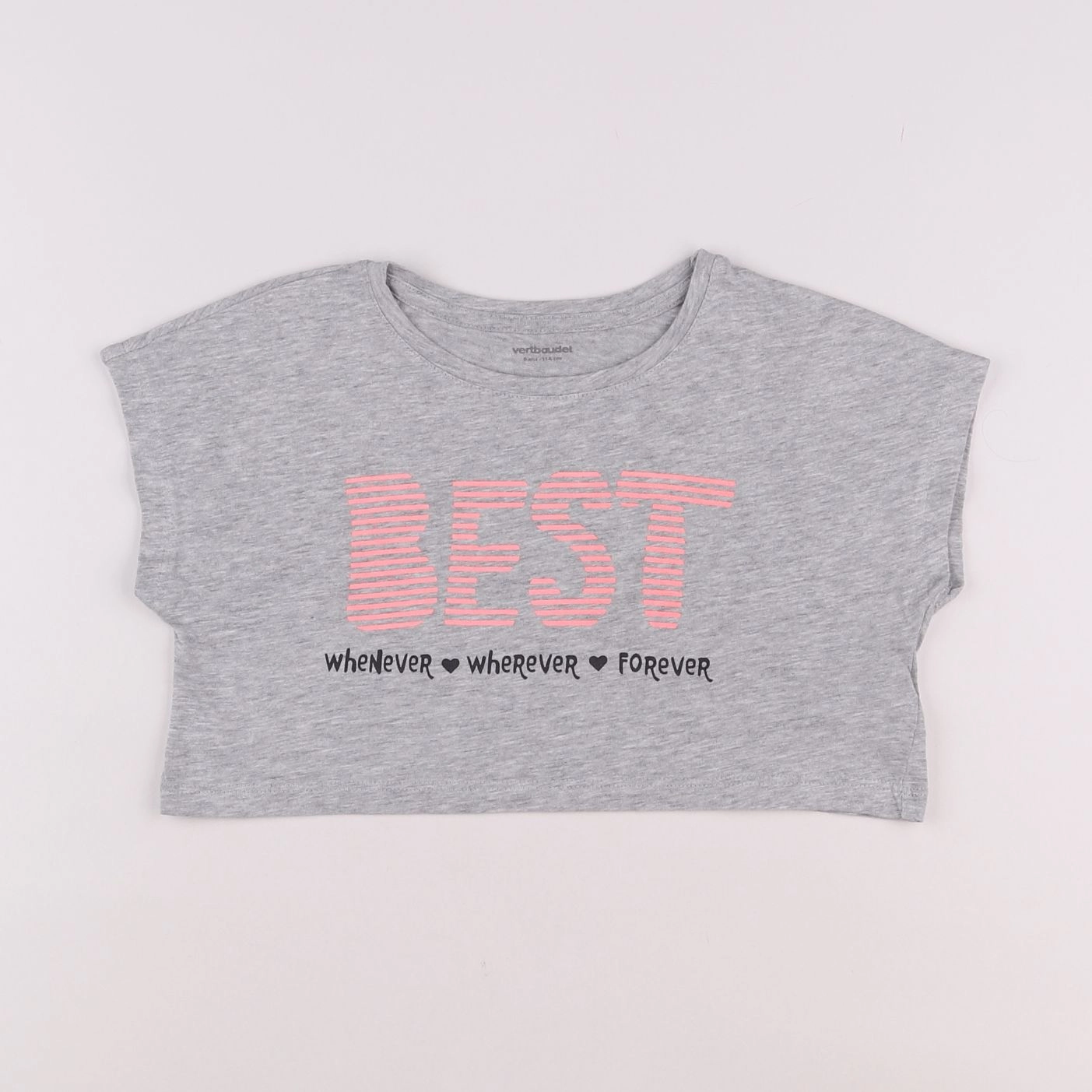 Vertbaudet - tee-shirt gris - 6 ans