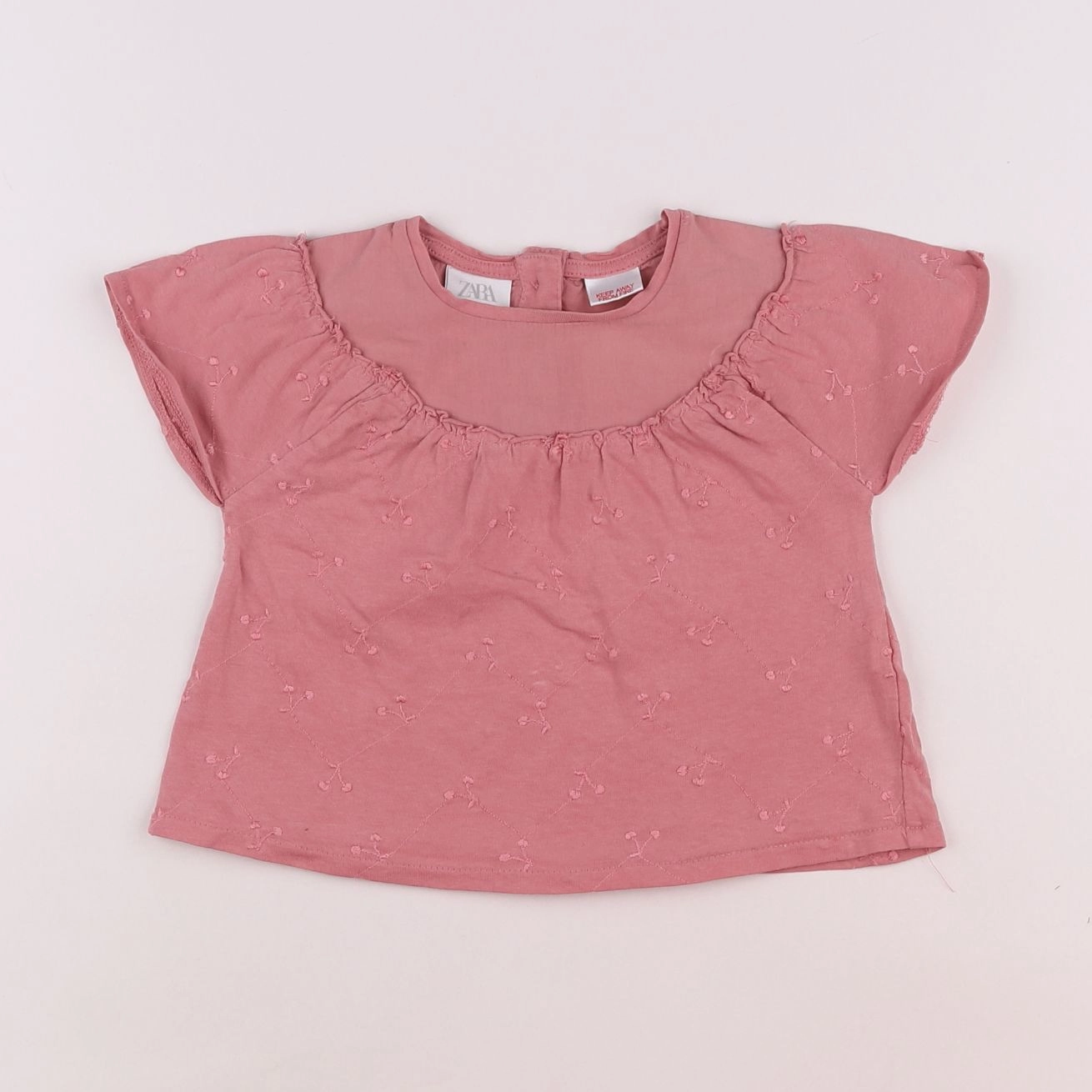 Zara - tee-shirt rose - 9/12 mois
