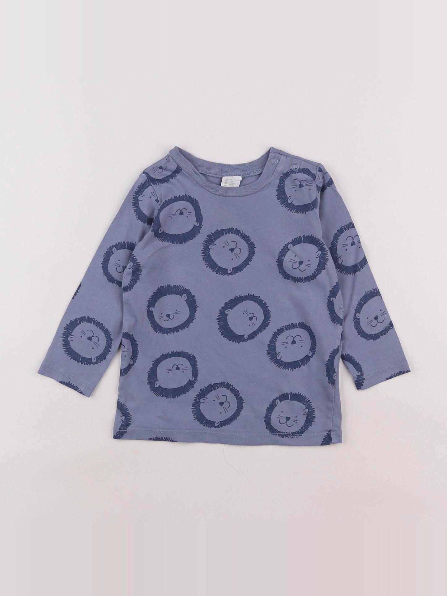 H&M - tee-shirt bleu - 9/12 mois